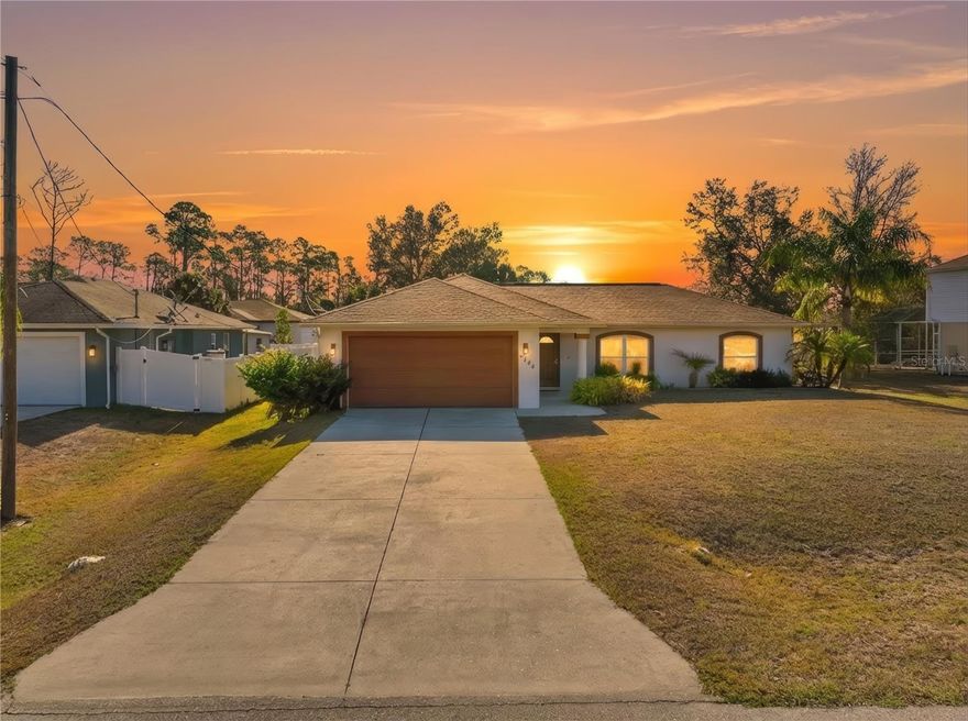 Welcome to your slice of Florida living! This beautifully maintained 3-bedroom, 2-bath home offers the perfect combination of comfort, style, and value in a quiet residential neighborhood.

Built in 2004 and featuring approximately 1,241 square feet of living space, this thoughtfully designed home showcases a desirable split-bedroom floor plan and an open living area that feels bright and inviting from the moment you walk in. The spacious great room flows seamlessly into the kitchen and dining area—ideal for everyday living and effortless entertaining.

The kitchen is enhanced with granite countertops and modern finishes, while updated flooring and fresh interior touches add a clean, move-in-ready feel throughout. The private primary suite offers comfort and functionality with its own full bath, while two additional bedrooms provide flexibility for guests, family, or a home office.

Step outside to a generously sized lot with plenty of room to create your dream outdoor space—whether that’s a future pool, garden, or extended patio area. Perfectly situated near shopping, dining, schools, and major roadways, this home delivers both tranquility and accessibility. Whether you're a first-time buyer, seasonal resident, or investor, this is an opportunity you won’t want to miss.

Schedule your private showing today!