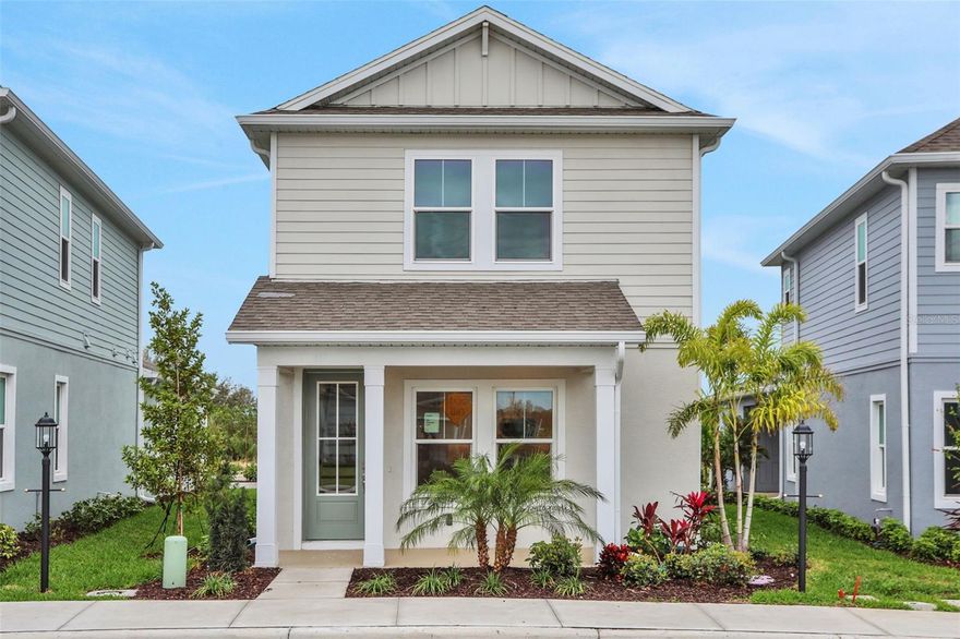 Quick Move In  The Laurel by Dream Finders Homes – the latest addition to Bungalow Walk at Lakewood Ranch, FL. This stunning home offers open living space with 4 bedrooms, 2.5 bathrooms, a loft, a front porch, and a 2-car garage. The primary bedroom is conveniently located on the first floor, providing a private retreat. Welcome to Bungalow Walk at Lakewood Ranch, where lawn maintenance, a community pool, and a dog park are included in the HOA. Dream Finders Homes proudly presents this new community in the Tampa Bay and Sarasota area, featuring four unique bungalow-style homes. Our homes offer the perfect blend of modern living and timeless design, thoughtfully crafted to provide a cozy retreat surrounded by the beauty of Lakewood Ranch. Being part of the greater Tampa Bay and Sarasota areas, you'll have access to everything you need at Lakewood Ranch.