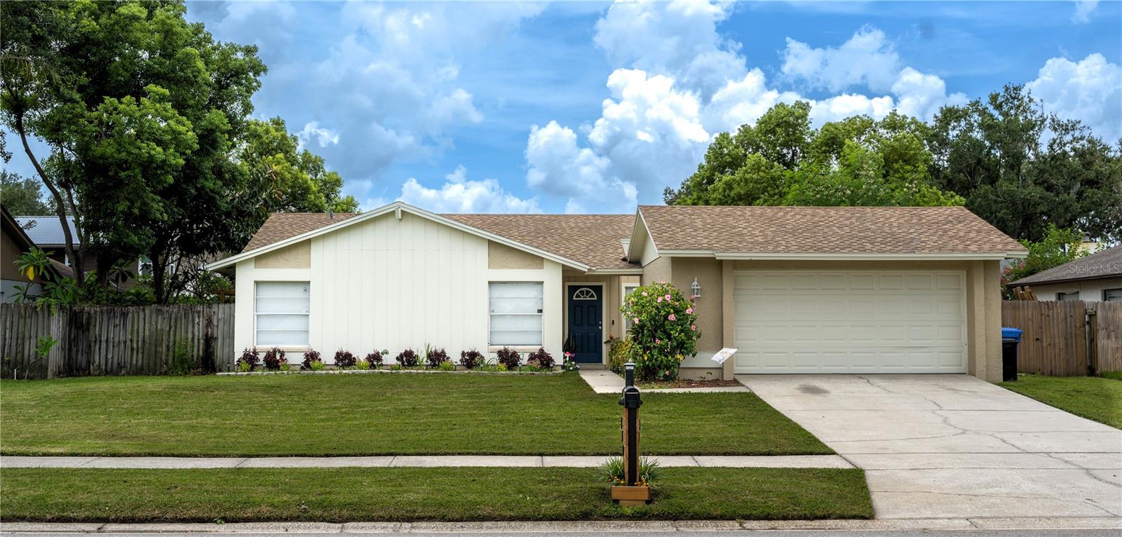 Welcome to your new home in Bloomingdale West—fully updated and perfectly located in one of Tampa Bay’s most desirable communities! This charming 3-bed, 2-bath home offers a bright, open layout with vaulted ceilings, brand-new luxury vinyl plank flooring, and excellent flow throughout. Enjoy a formal living and dining room, a spacious family room, and a breakfast nook—ideal for both entertaining and everyday living. The updated kitchen features shaker cabinets, granite countertops, and stainless-steel appliances. The large primary suite includes an ensuite and walk-in closet, while two additional bedrooms share a second fully renovated bath. Fresh front garden and no paint needed—this home is truly move-in ready! Step outside to a covered patio, cozy backyard seating area, and expansive fenced yard—perfect for relaxing or entertaining. Just a short walk to Bloomingdale West Park with pickleball, tennis, racquetball, sand volleyball, walking trails, and playgrounds. Zoned for Top-Rated Schools. No CDD, very Low HOA, Not in a Flood Zone. 1-year Home Warranty included!, with Full Price. Don’t miss your chance—priced to sell with great value included!