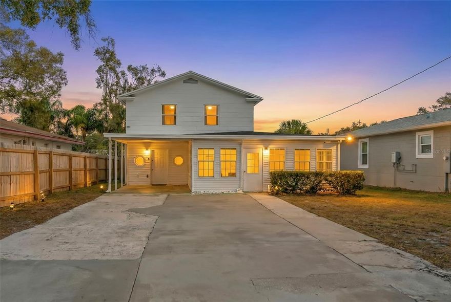 Welcome to N Martin Luther King Jr Ave in Clearwater, Florida — a beautifully updated 4 bedroom, 2.5 bath home that is just 10 minutes from award-winning Clearwater Beach! Centrally located in the heart of Clearwater, this move-in ready property sits on a spacious, fully fenced yard offering privacy and room to relax, entertain. Inside, you’ll love the abundant natural light, fresh coastal color palette, and luxury vinyl plank flooring throughout for easy maintenance and durability. The updated kitchen features white cabinetry, granite countertops, stainless steel appliances, subway tile backsplash, and ample counter space — perfect for everyday living or hosting guests. Two bedrooms are conveniently located downstairs, while the spacious primary suite and additional bedroom is upstairs for added privacy. Bathrooms have been tastefully updated, and major systems provide peace of mind with a new roof (2022), new HVAC system (2022), and new hot water heater (2022). The enclosed front porch adds flexible bonus space ideal for a sitting area, home office, or playroom. This Clearwater home is ideally positioned near Clearwater Beach, Downtown Clearwater, Coachman Park, the Pinellas Trail, Morton Plant Hospital, and major commuting routes including US-19 and Gulf to Bay Blvd. You’re also just minutes to shopping, dining, schools, and Tampa International Airport, making this an excellent primary residence, second home, or investment opportunity. If you are searching for a centrally located Clearwater home near the beach with major updates already completed, this property is a must see. Located in a Non-Flood Zone and with no HOA! Call today for your private tour.