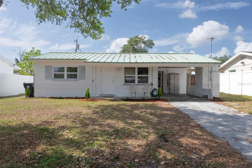 Welcome home to this charming 2 bed/1 bath /1 carport home in the heart of St. Petersburg. It’s perfectly located in a non-flood zone, on a quiet dead-end street and features a lovely front porch where you can relax and greet your neighbors.

Move-in ready and full of updates! Step inside to find a bright open space - thanks to the larger updated windows and smart layout. The newer kitchen features granite countertops, and plenty of cabinet space. Enjoy the convenience of an inside laundry/storage room, updated bathroom, fresh interior paint, low maintenance ceramic tile flooring in the living areas and Terrazzo in the bedrooms. Best of all, this home features BLOCK construction, metal roof and whole-home generator. Big ticket items have been taken care of for you: METAL ROOF 2023, new water heater 2025, whole-home GENERATOR 2022 and newer attic insulation. 

Enjoy outdoor living in the fully fenced backyard with room for pets, gardening or your new pool. There’s a large covered area off the back of the house to create your own oasis. The convenient carport features easy access overhead storage as well as an oversized cabinet /toolshed. 

Centrally located minutes from our beaches, close to parks, Disston Plaza shopping, dining and more. Just 15 minutes to Downtown St. Pete and 25 minutes to Tampa International Airport. Come see this one today before it’s gone!