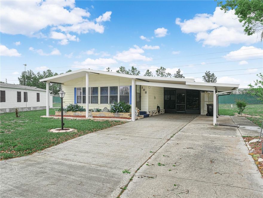 This is a beautiful 2 bedroom 2 bathroom mobile home in the 55+ community of Polo Park West. This home comes to you fully furnished so it will make a perfect winter get away or a year round home if you prefer. 
The large living room and family room are comfortably furnished and inviting if you have friends over. The kitchen has plenty of cabinet space and newer appliances. There is a dining area adjacent to the kitchen. Down the hallway there are two bedrooms. The primary bedroom has an en suite bath with a walk in shower. The guest room is next to the guest bathroom that has a tub and shower combination.
The roof and the air conditioning system were replaced three years ago and both have transferable warranties!
The large storage shed opens right off the screen room and has room to store your 2022 Golf Cart that is included with the property. 
Polo Park is a very active community for the 55+ folks. There are two clubhouses, two swimming pools, tennis courts, pickleball courts and , of course, a nine hole golf course.
This house is located within walking distance to one of the clubhouses and pickle ball courts.
This is a property that should be high on your list for a Florida lifestyle.