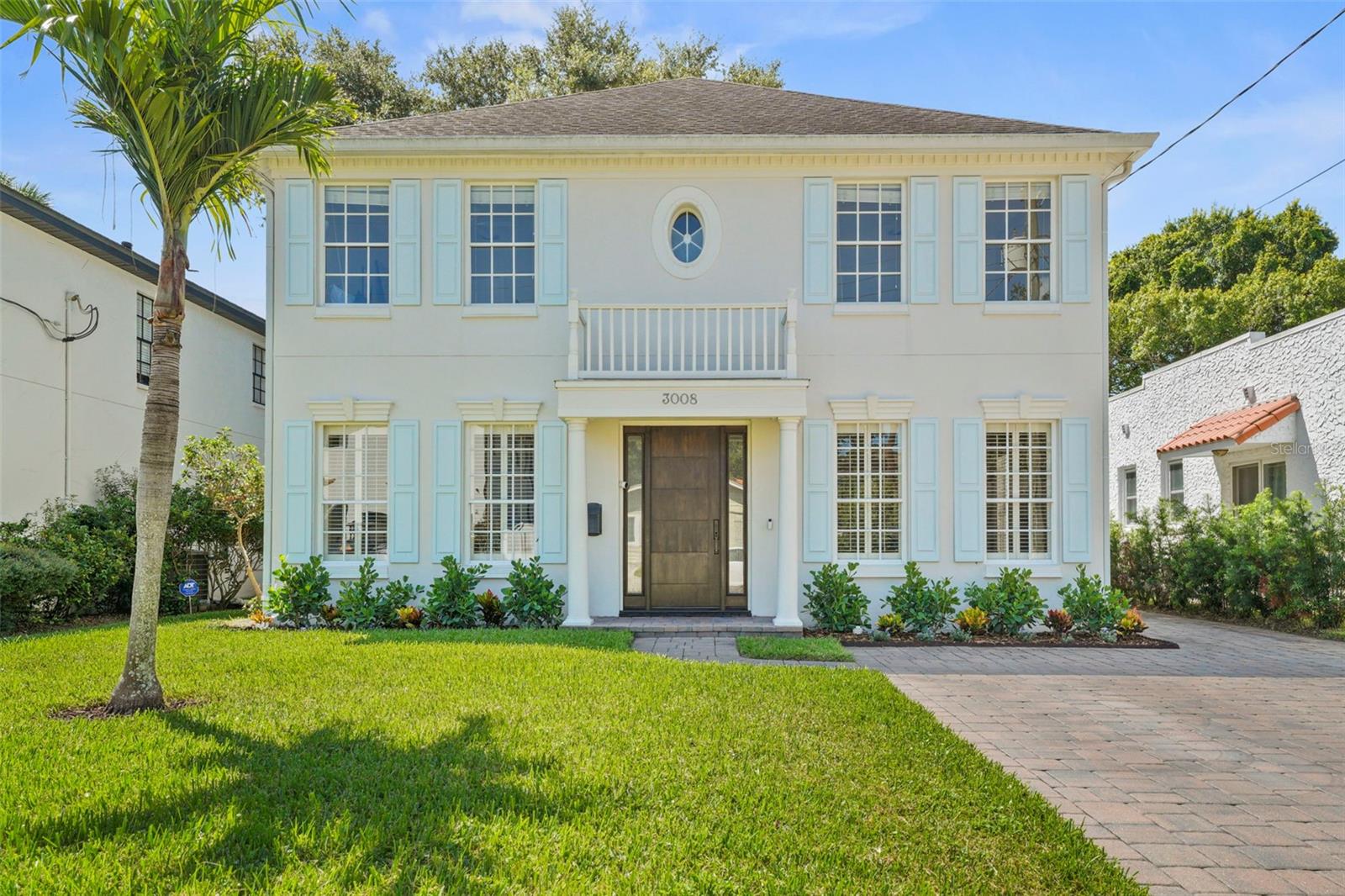 Nestled on a picturesque brick street in the highly desirable Palma Ceia neighborhood, this beautifully renovated home is a true gem. Just a short walk from the Palma Ceia Country Club, Bayshore Boulevard, local shops, and dining options, it offers a prime location with everything you need at your fingertips. Plus, with no flood insurance required—this home did not flood during Hurricane Helene or Milton—it provides added peace of mind. The neighborhood itself is a perfect blend of charm and convenience, featuring a nearby playground and dog park that offer ample space for outdoor enjoyment. Inside, the home has been completely renovated with meticulous attention to detail, blending modern amenities with timeless style. The spacious, family-friendly layout features wide plank white oak flooring downstairs and light oak-stained wood floors upstairs, creating a warm and elegant atmosphere throughout. The gourmet kitchen, fully updated in 2023, is a chef’s dream with high-end Viking appliances, sleek quartz countertops, a large peninsula island with seating, and a stunning marble backsplash. A butler’s pantry and walk-in pantry add extra space for entertaining and storage. The spa-like primary bathroom, completed in 2025, offers a luxurious retreat with dual vanities, a soaking tub, a walk-in glass shower, porcelain tile, and lighted vanity mirrors. The newly updated second bathroom includes a stylish vanity, quartz counters, and a new tub with a glass door. Upstairs, a large utility room with front-loading washer and dryer adds convenience to your daily routine. Additional upgrades include entire house replumbed with PEX (2023), Trane AC and thermostats (2025), tankless water heater (2024), and washer/dryer (2024). Outside features a spacious backyard with low-maintenance turf, a covered lanai perfect for entertaining, and a separate one-car garage that provides ample storage. Whether you're hosting family gatherings or simply relaxing at home, this property offers the perfect setting for comfortable living and entertaining in one of Tampa's most coveted neighborhoods.