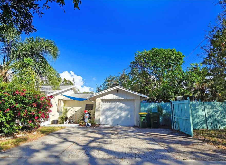 Welcome to this charming 2-bedroom, 1-bathroom single-family home located at 3826 Rilma Ave in Sarasota, FL. Built in 1951, this cozy 888 square foot residence offers a perfect blend of vintage charm and modern convenience. The home features a spacious living area, a well-appointed kitchen with essential appliances, and a comfortable dining space. The bedrooms are generously sized, providing ample space for relaxation and rest.
Situated on a 5,995 square foot lot, the property boasts a lovely yard, perfect for outdoor activities and gardening. The home also includes a 1-car garage, providing convenient parking and additional storage space. Located in a quiet neighborhood, this home offers easy access to local schools including Booker known for it's high level performing arts program and the new Dreamers Academy the only bilingual charter school. The easy access to US 41 and University Parkway make the location ideal with an abundance of shopping including the UTC mall, proximity to Sarasota's famous Ringling Museum and Jungle Gardens, restaurants,  and parks, making it an ideal choice for families and individuals alike.
Don't miss the opportunity to make this delightful home your own. Schedule a viewing today and experience the charm and comfort of 3826 Rilma Ave. This home is currently a rental with a month-to-month renter in place. The current rental rate is $1695 + $25 month-to-month fee. It would also be ideal as a starter home or an airbnb! Don't miss out on the wonderful opportunity to make this home your own.