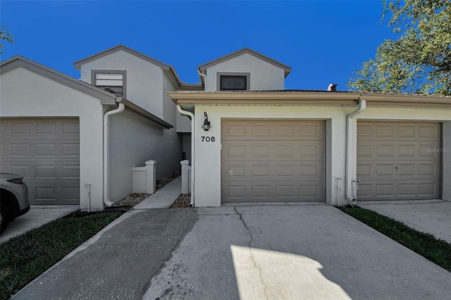 You have found your new maintenance free home?!!!this is it!!! And New Price make it a Fantastic value on this Fabulous 3 bedrooms, 2 1/2 baths, move in ready, townhome in desirable Chevy Chase! Located in artsy, fun Safety Harbor with all its shops and restaurants and even the world renown Safety Harbor Spa and third Friday where the downtown becomes a big party! This home is ready for you to move in and just enjoy! Oversized great room and dining room area that is opened to large kitchen, that also has space for a table, or desk, the ideas are endless.  Brand New stove,and microwave & newer SS appliances. Granite counters and room for all your entertaining needs! All luxury vinyl flooring throughout the entire home! Check out the exceptional Hurricane impact sliding doors that take you out to a fully screened and covered lanai, so in this time of year, you open them and leave them opened and enjoy the lanai as part of your new home. Owners' suite upstairs has generous space for king sized bed, all your dressers/ furniture and features ensuite updated bath and amble walk in closet. The second bedroom features walk in closet too. third bedroom could be your home office space, This home has so much new in it, all the windows have been done and are impact rated. Ceiling fans throughout, all this and a garage too, you need nothing more! Even the washer dryer stays!  Community pool and they maintain the buildings and lawns. Smaller pet friendly, this is an all-age community and a quick bike/golf cart ride to downtown Safety Harbor. Loads of shops at McMullen Booth and Enterprise including a Publix and restaurants, both Tampa Airport and St Pete Clearwater Airports are a quick drive. Philippe Park with the Native American Mound and access to Tampa Bay are also a quick bike ride. AC  2020 water heater 2023, all windows and new slider in great room are impact/ Hurricane rated replaced 2022, roof replace 2024. All this and a low monthly fee 413.  for 2026, very reasonable and covers all exterior maintenance, roof, community pool and more! You need to check this out!