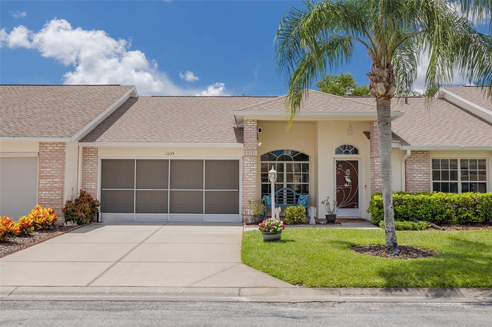 Step into this beautifully updated 1609 sq ft 2-bedroom, 2-bathroom villa located in the highly desirable Heritage Springs community. This move-in ready home has been thoughtfully upgraded throughout, offering peace of mind and modern comfort.
The kitchen was fully remodeled in 2022 with new cabinetry, granite countertops, a stainless-steel appliance package, and a stylish sink. Luxury vinyl plank flooring runs seamlessly through the home, complemented by fresh paint, recessed lighting, and updated fans. Major systems have been recently replaced, including the Roof (2023), AC (2019), water softener (2025), and garage door opener (2025).
Relax outdoors in the newly built birdcage enclosure, the perfect spot to sit back and take in the serene water views from your own backyard.
Designed for effortless living, this villa requires no additional work—just unpack and start enjoying the lifestyle. Heritage Springs offers a vibrant active adult community with social activities, golf, and resort-style amenities, making it the perfect place to relax and retire.