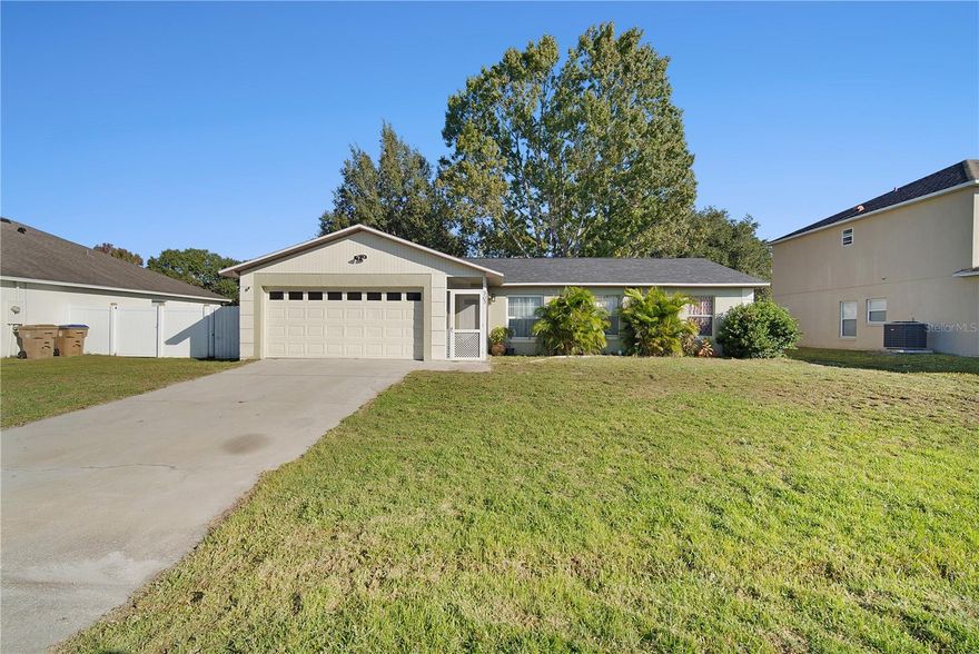 Discover the perfect blend of comfort, space, and convenience in this well maintained 4-bedroom, 2-bathroom home located in the desirable Poinciana Villages community! As you walk in, you'll have your living room followed by your dinning/kitchen area. Let's talk about privacy, on the left side you'll have your Master bedroom and the other side the other 3 bedrooms. Enjoy peace of mind with a brand-new roof (2025) and  The spacious yard almost a quarter of an acre perfect for outdoor gatherings, gardening, or even adding your dream pool.
Located in a community with low HOA fees that INCLUDES cable, high speed internet and amenities such as fitness center, clubhouse, basketball and volleyball court, football/soccer fields, pickelball courts, playgrounds and a dog park and best of all—NO CDD fees! Conveniently close to shopping, dining, major highways, and Central Florida attractions, this home perfectly blends convenience, value, and modern living. Schedule you showing TODAY and see why this home is a MUST-SEE!