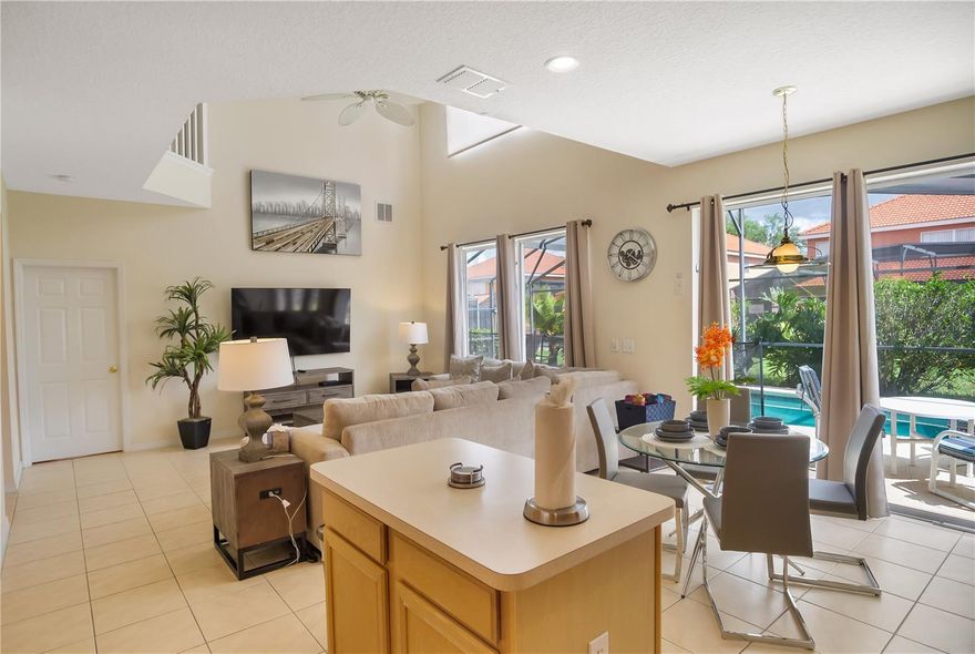 Experience the best of Central Florida living at 134 Sevilla Avenue in Davenport, FL. This beautifully maintained 6 bedroom, 5.5 bathroom home is located in the highly sought after, gated Solana community, offering 24/7 guarded security and resort-style amenities for an elevated living experience.
Ideally situated just minutes from shopping, Walt Disney World, Reunion, and Champions Gate, with convenient access to major highways, this home places you close to everything Central Florida has to offer. Designed for comfort and flexibility, the home features six spacious bedrooms, including two master suites, one on the main level and another upstairs.
Enjoy low-maintenance laminate and tile flooring throughout—no carpet— along with a bright, open-concept living area filled with natural light, soaring ceilings, and ample windows, ideal for both relaxing and entertaining. The well-appointed kitchen includes a central island, dinette area, and views overlooking the patio and pool deck.
Step outside to your private backyard retreat, complete with a heated pool and hot tub, perfect for unwinding or hosting guests. This home is fully furnished and turnkey.
As a Solana resident, you’ll enjoy access to exceptional amenities, including a clubhouse, fitness center, arcade/game room, mini-golf, resort-style pool and hot tub, and a Tiki bar. Pool maintenance, premium cable, high speed internet, landscaping, and garden trimming are all included, ensuring truly hassle-free living.
This is a rare opportunity to lease a spacious, fully furnished home in one of Davenport’s most desirable gated communities.