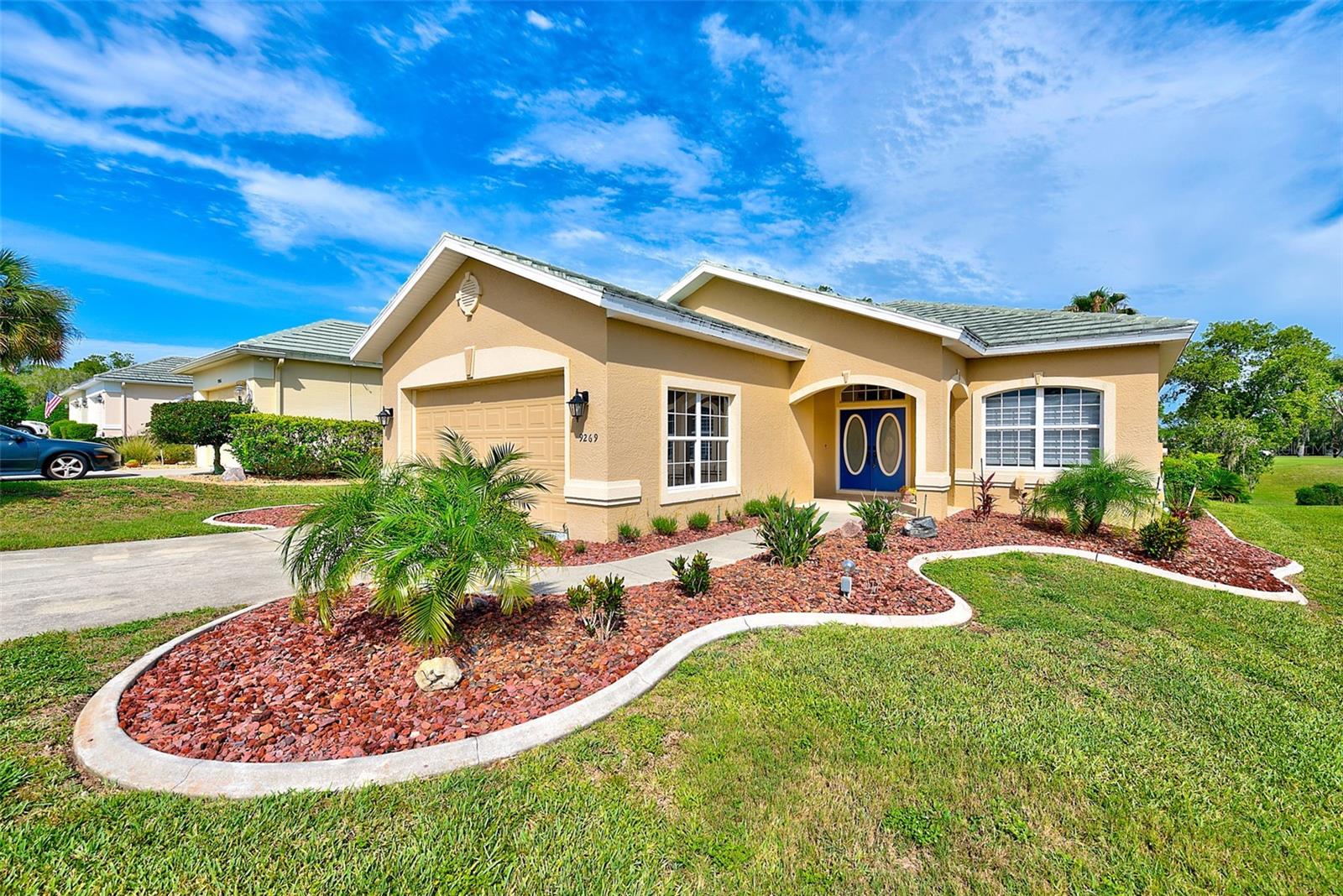 Under contract-accepting backup offers. Glen lakes commands an 18-hole Championship golf sanctuary with 24-hour security, a dedicated 36,000 sq ft. Clubhouse, social room(s), 6 Clay Tennis Courts, Junior Olympic Sized Pool, State of the Art Fitness Center, & an inviting restaurant/ bar. HOA fee vouches Maintenance Free living proffering Internet, Cable, and maintenance of grounds. Within the renowned community, we offer a Windward home blueprint. Beyond the double door entry, a gracious 3-bedroom, 2-bathroom layout where a heated Pool on the 17th hole fairway takes center stage. The interiors feature vibrant coastal tones, soaring high ceilings, & legacy laminate flooring throughout. The tastefully appointed kitchen blends softer and warmer tones w/ upgraded granite, a breakfast nook, & breakfast bar. Through the pocket sliders, the screen enclosure greets you with a covered lanai & western sun exposure. May be sold turnkey furnished & Social membership NOT mandatory with this home. I await your impressions…