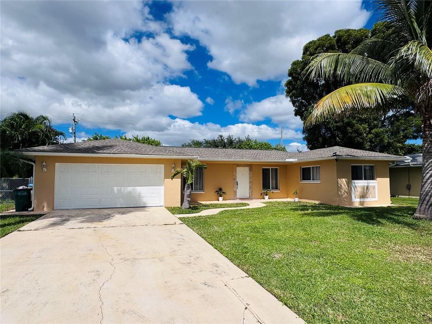 WOW, WHAT A GREAT LOCATION!!! Come own your own piece of paradise in SW Cape! Amazing neighborhood just off Cape Coral Parkway. Assessments paid in full, newer A/C, new roof!! Spacious and stunning 3 bedroom and 2 bathroom. Offering 1811 sq ft of living. Nestled in a sought-after neighborhood, this home provides the perfect blend of comfort, style, and convenience. As you step inside, you'll be greeted by an inviting open floor plan with ample natural light, highlighting the spacious living area that is ideal for relaxing or entertaining. The kitchen features new appliances , plenty of counter space, perfect for cooking or casual dining. The master suite is a true retreat, offering a spacious layout, and the walk in closet that will surely impress you. There are two additional bedrooms that are generously sized, with ample closet space, and have easy access to the remaining bathroom. Looking to enjoy a little outside living as well? Step outside and enjoy the expansive backyard. Ideal for outdoor entertaining or simply relaxing in the huge lanai. The .25-acre lot provides plenty of room for play, gardening, or creating your dream outdoor oasis. Near schools, Home Depot, Target, Publix, Lowe’s, restaurants, Starbucks, Walmart, shopping and more. This home combines comfort and functionality, with the added benefit of being located in a peaceful and family-friendly neighborhood. Don’t miss the opportunity to make this stunning property your new home! THIS IS A MUST SEE!!