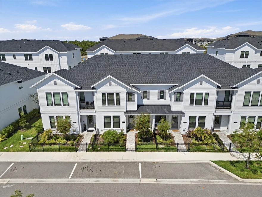 Better than new and beautifully upgraded, this stunning townhouse offers the perfect blend of style, comfort, and location. Featuring wide-open living spaces and sophisticated designer finishes throughout, this home is truly moved-in ready.
The gourmet kitchen is the heart of the home, showcasing elegant quartz countertops, solid wood white cabinetry, stainless steel appliances, and a butler’s pantry complete with a wine refrigerator. Beachwood laminate flooring flows throughout the main living areas, complemented by custom wood accent walls that add warmth and character.
The two and a half garage is fully finished and thoughtfully designed with custom built-in cabinets and benches for added storage and functionality.
Upstairs, the spacious Owner’s Retreat features an expansive and natural light walk-in closet and a spa-inspired bathroom with a luxurious Super Shower. A versatile loft and two additional bedrooms with walking closets provide flexible space for guests.
Emera Landing offers resort-style living with amenities including a lakeside pool, fire pit, pickleball courts, and a waterfront dog park.
Ideally located near the vibrant Waterside Place in Lakewood Ranch, you’ll love morning walks by the water, coffee at local cafés, boutique shopping, and year-round events; all just minutes from your doorstep.