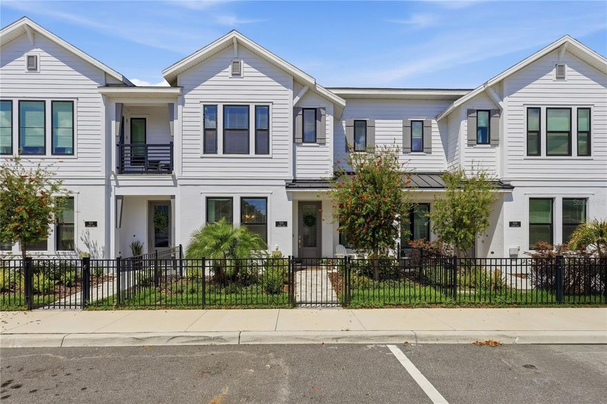 Better than new and beautifully upgraded, this stunning townhouse offers the perfect blend of style, comfort, and location. Featuring wide-open living spaces and sophisticated designer finishes throughout, this home is truly moved-in ready.
The gourmet kitchen is the heart of the home, showcasing elegant quartz countertops, solid wood white cabinetry, stainless steel appliances, and a butler’s pantry complete with a wine refrigerator. Beachwood laminate flooring flows throughout the main living areas, complemented by custom wood accent walls that add warmth and character.
The two and a half garage is fully finished and thoughtfully designed with custom built-in cabinets and benches for added storage and functionality.
Upstairs, the spacious Owner’s Retreat features an expansive and natural light walk-in closet and a spa-inspired bathroom with a luxurious Super Shower. A versatile loft and two additional bedrooms with walking closets provide flexible space for guests.
Emera Landing offers resort-style living with amenities including a lakeside pool, fire pit, pickleball courts, and a waterfront dog park.
Ideally located near the vibrant Waterside Place in Lakewood Ranch, you’ll love morning walks by the water, coffee at local cafés, boutique shopping, and year-round events; all just minutes from your doorstep.