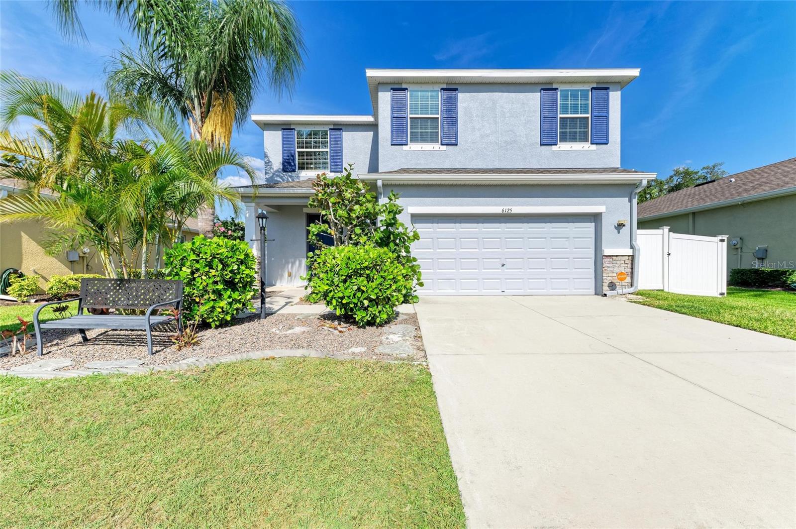 One or more photo(s) has been virtually staged. Welcome to your dream pool home in the heart of Bradenton! This stunning 4-bedroom, 2.5-bathroom Azalea model by D.R. Horton boasts a bright, open floor plan with NO CARPET—featuring tiled floors and luxury vinyl plank throughout. The home shines with a brand NEW ROOF and fresh exterior paint, both completed in March 2025, ensuring years of worry-free living.
Step inside to a welcoming foyer that flows into a spacious great room and dining area, seamlessly connected to a modern kitchen. The kitchen is a chef’s delight, equipped with granite countertops, stainless steel appliances, a large center island, pantry, and quality cabinets. The adjacent covered lanai, perfect for entertaining, overlooks a screened-in heated saltwater pool with a sunken spa, complemented by outdoor lighting and extended brick pavers for a private, resort-like backyard retreat.
Upstairs, the expansive master suite offers a large walk-in closet and a luxurious bathroom with a large shower, separate garden tub, and dual-sink granite vanity. Three additional bedrooms, a bonus room with barn doors, laundry room and a spacious landing complete the second floor, all adorned with vinyl plank flooring. The home also features designer accents, recessed lighting, 36" high vanities, and a spacious 2-car garage.
Conveniently located near shopping, schools, and all that Bradenton has to offer, this meticulously maintained home in Prospect Point is a must-see! Schedule your showing today!