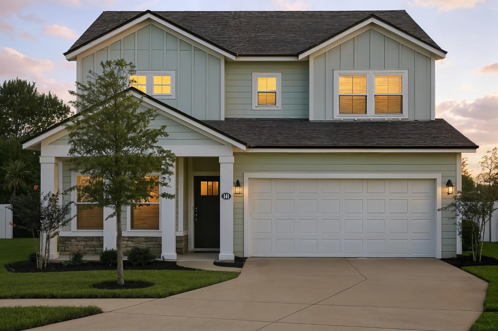 This isn’t just a house — it’s the one that makes you stop scrolling! Set at the end of a quiet cul-de-sac in the coveted gated community of Grand Landings, this home pairs striking style with everyday function and delivers on the details that matter most: water views, flexible living space, and a true chef’s kitchen that anchors the heart of the home.
Downstairs, you’ll find open, airy living with luxury vinyl plank flooring and a show-stopping kitchen featuring 42" gray cabinetry, a sleek hood range, built-in microwave/oven combo, quartz counters, coffee bar, and a massive island made for everything from dinner parties to science projects. One full bedroom and bath on the main level offers privacy for guests or the perfect work-from-home setup.
Upstairs, the loft is plumbed and ready for a wet bar — whether your vibe is game night or movie marathons. The primary suite is generously sized with tray ceilings, oversized walk-in closets, and a spa-inspired bath complete with dual shower heads (including a ceiling-mounted rain shower for the ultimate luxury). Outside, the fully fenced yard is ready for a pool, garden, or just your favorite patio setup — all overlooking peaceful water views.
Add in community amenities like a resort-style pool and fitness center, and you’ve found the rare mix of location, layout, and lifestyle. This home is dialed in and move-in ready — all that’s missing is you. Come make this house your home — your next chapter starts here.