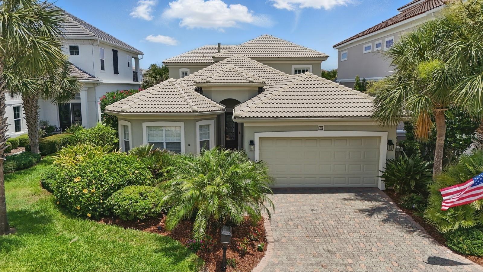 One or more photo(s) has been virtually staged. One or more photo(s) has been virtually staged. Your Private Paradise Awaits – Luxurious Coastal Living in Ocean Hammock Live the ultimate Florida lifestyle in this elegant 3-bedroom, 3.5-bath custom pool home located in the exclusive, gated community of Ocean Hammock. Perfectly situated on a quiet cul-de-sac and just a short walk to the beach, this meticulously maintained home has been freshly painted inside and is completely move-in ready. Step inside to soaring ceilings, abundant natural light, and high-end finishes throughout. The chef’s kitchen boasts stainless-steel appliances, an oversized island, and a seamless flow into the open living and dining areas—complete with a fireplace and pocketing sliders that open to your private outdoor oasis. The screened-in pool and spa, summer kitchen, and covered patio create a resort-like setting overlooking tranquil lake views. A poolside half bath adds convenience for outdoor entertaining. The luxurious primary suite offers patio access, a fireplace, and a spa-like bath with dual vanities, a soaking tub, and a walk-in shower. Two guest bedrooms (including one upstairs with a full en-suite bath), a spacious loft with balcony, and a versatile office/media room or optional 4th bedroom provide all the space you need.