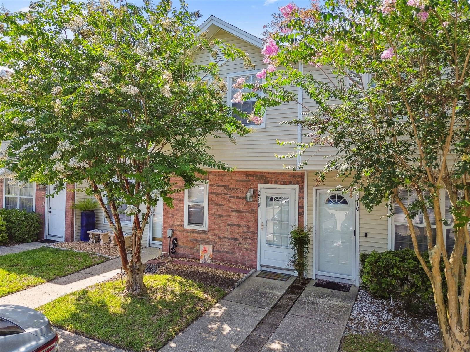 Under contract-accepting backup offers. MULTIPLE OFFERS, PLEASE SUBMIT HIGHEST & BEST BY 7PM ON 7/20/25. MOVE-IN ready 2 bed/2.5 bath Fully Furnished home is located in the desired community at Copperfield Farms. This well-maintained townhome boasts almost 1,100 sq ft of living space. Open floor plan, lots of windows to allow for natural sunlight, a wood burning fireplace w/brick accent and a serene view of your large backyard. The brand-new remodeled kitchen features Quartz countertops, stainless steel appliances, ample counter and storage space, and an eat at bar. Master Bedroom is located on 2nd floor and features walk-in shower and a large walk-in closet and new skylight for additional nature light. The Secondary Bedroom is also located on the 2nd floor on the opposite side of the home, a true split floor plan with a tub/shower combo. Sliding Glass doors in the spacious living room will lead you out to the enclosed screened in lanai where you can enjoy your morning coffee and watch all of Florida's natural beauty including deer, birds, etc. Roof (2020), A/C (2022), New Electrical Panel (2025) and Hot Water Heater (2016). Updates include: New Ceiling Fans throughout, Newly painted/textured ceilings, Attic has new R30 Insulation, Brick Paver Patio added plus much more! This sought after community offers TONS of amenities - a community pool, pest control, trash, water, roof replacement, exterior Maintenace plus much more. Low HOA, NO CDD, NO Flood Insurance required. Centrally located to major freeways, shopping, restaurants, and hospitals, and beaches. If you're looking for a truly maintenance free home, look no further! Walk thru video: https://realestate.febreframeworks.com/videos/01980f4c-a093-7219-a050-e69ce0c388bd
