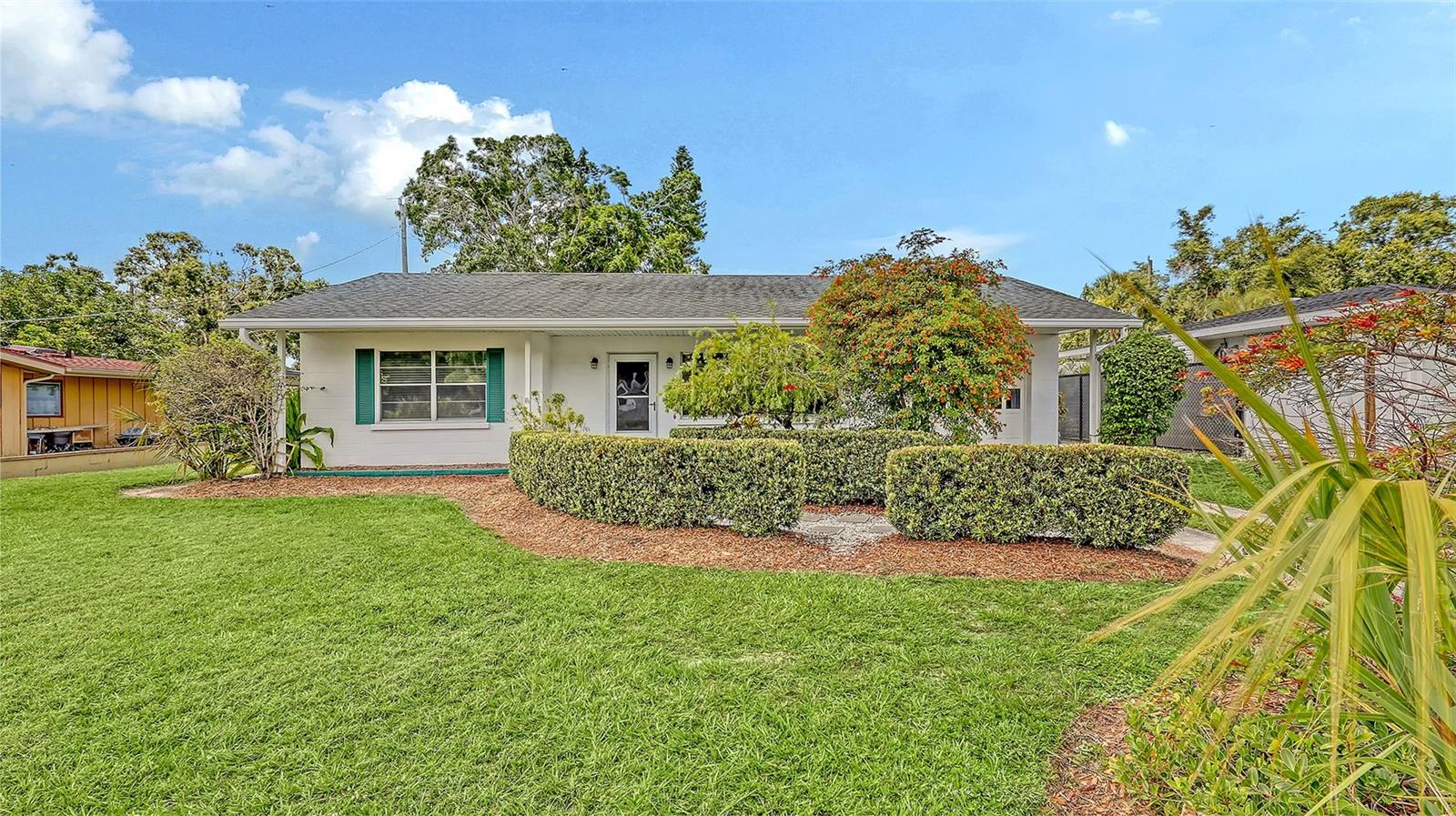Located in one of the most sought after neighborhoods in Sarasota, this charming 2 bedroom 2 bath gem of a home is ready for its next lucky owner. Within walking distance of the Crossing at Siesta Key Mall and upscale Southside Village where you can find charming shops and top rated restaurants, the home is also within walking distance of Southside Elementary School, one of the top rated schools in Sarasota. Located close to Sarasota Memorial Hospital, you are also a short drive to Sarasota's world famous beaches and to Sarasota's vibrant downtown. The owner has made wonderful improvements to this home. RECENT UPGRADES: NEW HVAC, NEW HOT WATER HEATER, NEW WASHER,DRYER,DISHWASHER. In addition the owner has installed ceramic tile throughout, new window blinds and both the exterior and interior of the home have been freshly painted. Graced with pleasant curb appeal, you approach the front door through a hedged lined walkway and enter into the home which has a bright and airy open concept layout. The kitchen has been fully updated with solid wood cabinets complete with underlighting, ceramic countertops and a pretty decorative backsplash. All appliances are less then five years old. A wonderful feature of this residence is it's south facing Florida room adorned with windows on three sides, a wood paneled ceiling and wooden French doors offering complete privacy if one desired an office space. Both bedrooms are a good size and the master bathroom has undergone a fabulous renovation including a huge walk in shower, a new granite countertop and new wood cabinets. The home has a nicely landscaped, very private backyard offering an oasis of relaxation. This would be a wonderful place to call home or alternatively a wonderful property for an astute investor. Schedule your private showing today!