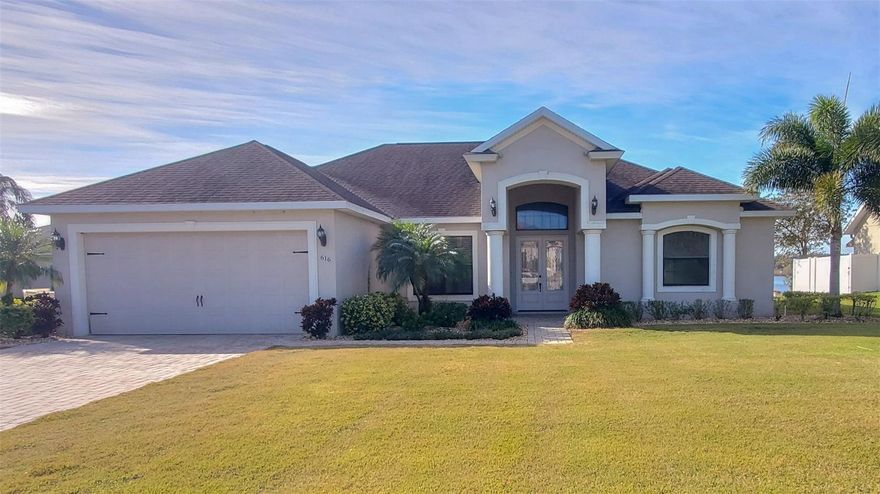 Luxury Lakefront Pool Home on 1 Acre in The Villages at Spirit Lake – Grassy Lake Access
One-of-a-kind 4 bedroom, 3 bathroom waterfront pool home situated on a beautifully landscaped 1-acre lot overlooking Grassy Lake. Located inside the gated community of The Villages at Spirit Lake, this property offers privacy, space, and direct lake access with exceptional sunset views.
Step inside to a bright, open floor plan filled with natural light and panoramic pool and lake views from the family room, living room, and primary suite. The front of the home features formal living and dining spaces, perfect for entertaining.
The spacious kitchen overlooks the family room and breakfast nook and includes:
Granite countertops
Solid wood cabinetry
Stainless steel appliances
Countertop seating/bar area

The primary suite is privately positioned away from the main living areas and features:
High ceilings
Dual walk-in closets
Garden tub
Walk-in shower
Dual vanities

Bedrooms two and three share a conveniently located hall bath. The fourth bedroom, located toward the rear of the home, includes a built-in Murphy bed and sits adjacent to the pool bath, making it ideal for guests or a flexible office space.

Step outside to your private backyard retreat:
Screened pool with separate raised spa
Expansive pool deck with stunning lake views
Large backyard with cleared, walk-in beach-style lake access
Private covered boat dock
Entertaining deck just off the home
The oversized 26-foot-deep garage provides space for large vehicles or boat storage.

Residents of The Villages at Spirit Lake enjoy:
Gated entry
Community clubhouse
Resort-style pool
Playground
Multi-use sport court (basketball, tennis, pickleball)
Private boat ramp to Grassy Lake

This immaculate lakefront home offers the perfect combination of luxury, space, and Florida waterfront living.

Sorry, no pets. Lawn and Pool Care Included in Rent.