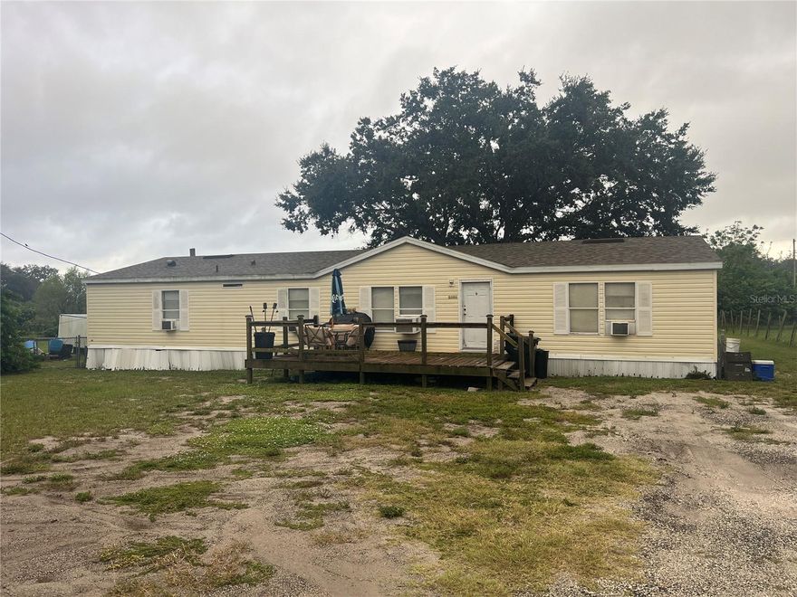 Welcome to this 3 bedroom 2 bathroom double wide mobile home! The home sits on half an acre of your own land with no HOA! The home does need some work.  It is ready for anyone that is willing to put in a little sweat equity.  Central A/C does not work and will need to be replaced. Roof is about 2 years old.  The home futures a large living room that is open to the dinning and kitchen.  There is a secondary living space/family room off the kitchen and laundry room.  The master bedroom is large with a 9ftx10ft bonus room and a walk in closet.  This home has a lot of potential and ready for its next owner!