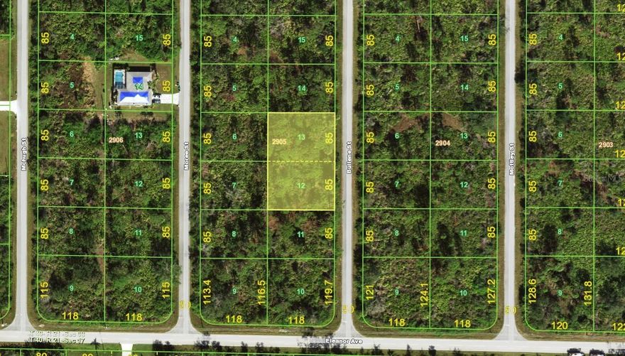 Opportunity to own a double vacant residential lot at 1491 Bullene St in Port Charlotte, FL. This oversized parcel offers additional space and flexibility to build a custom single-family residence with expanded outdoor living, enhanced privacy, or future investment potential. Located on a quiet residential street with nearby homes, the property provides convenient access to shopping, dining, schools, golf courses, boating, and major roadways while maintaining a neighborhood setting. No HOA restrictions. Ideal for builders, investors, or buyers seeking a larger homesite in a growing Southwest Florida community. Buyer to verify zoning, lot dimensions, utilities, flood zone designation, and building requirements with Charlotte County.
