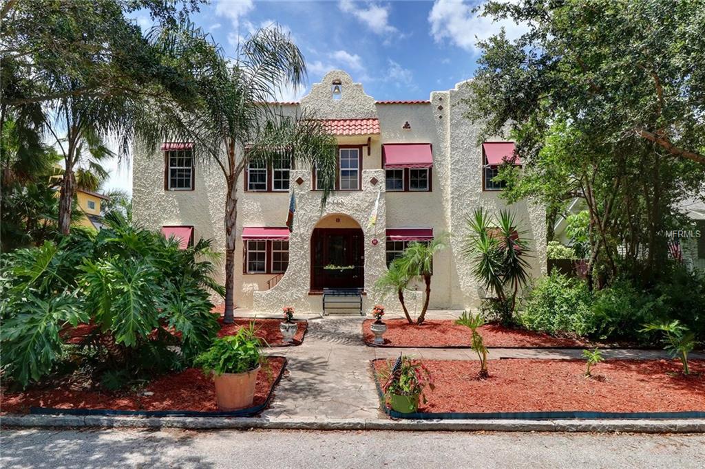Think large! In the Historic Old Northeast sits a Mediterranean Revival 16-residence multi-family property named Casa Nina. Sixteen certificates of occupancy with separate kitchens, living rooms and a bathroom for each home. Over 8,600 square feet of wide hallways and stairways, community laundry area and recently installed new commercial-grade roof, exterior paint and maintained landscaping with outdoor patio areas. Never a vacancy in 10 years of ownership and property has been remodeled and maintained consistently over years of ownership. It was originally named North Shore Apartments in 1927 and no car is needed to get to beautiful Beach Drive and North Shore Park bordering Tampa Bay and Coffee Pot Bayou. Location is superb in one of the most desirable and exclusive neighborhoods in St. Petersburg, close to the Vinoy Renaissance Hotel and the vibrant lifestyle of the very happening events in downtown St. Pete with 200 restaurants in a 5-mile radius, seven live theaters and an arts community voted No. 1. This property has potential to produce more profit, or convert to condominiums or possibly one of the largest single-family homes in the area. It is a one-of-a-kind! Please reference Historic Property Letter in MLS attachments.