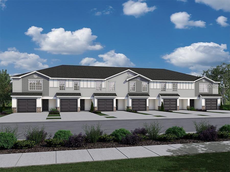 Under contract-accepting backup offers. 2-story new construction townhome with 1,713 square feet, 3 bedrooms, a 1-car garage, and a screened lanai, located in the brand-new Terrace at Walden Lake community offering natural and park amenities. Downstairs, enjoy an open layout and a gourmet kitchen with quartz countertops, shaker-style wood cabinets, Samsung stainless steel appliances, and a pantry. The spacious gathering room opens to your private screened lanai. The entire lower level and upstairs baths are finished with luxury vinyl plank flooring, with stain-resistant carpet in the bedrooms. Upstairs, you'll find three spacious bedrooms including your owner's suite complete with a walk-in wardrobe, linen closet, and a private en-suite bath with dual vanities and a tiled shower. Additional features for your convenience include a half bath downstairs, upstairs hall bath for the secondary bedrooms, custom-fit window blinds throughout, a Samsung full-sized washer and dryer, energy-efficient insulation and windows, and a full builder warranty.