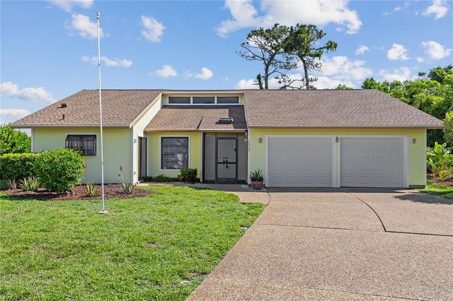 OPEN FLOOR PLAN · OVERSIZED LOT · NEW ROOF · LOW HOA

Opportunities like this are becoming increasingly rare. Set on nearly half an acre, this home offers a combination of space, privacy, and value that’s hard to find in today’s market—especially at this price point.

Inside, soaring cathedral ceilings and a bright, open layout create an airy, welcoming feel. The split floor plan provides excellent separation of spaces, while the eat-in kitchen—filled with natural light—features a center island. The great room is anchored by a wood-burning fireplace and opens through sliding glass doors to the covered lanai, seamlessly connecting indoor and outdoor living.

Step outside and enjoy a generously sized, private backyard framed by lush tropical landscaping—ideal for gardening, relaxing, entertaining, or simply enjoying Florida’s breezes. The covered lanai is the perfect spot for morning coffee or unwinding at the end of the day.

The primary suite offers direct lanai access, an exceptionally large walk-in closet, and a spacious bath. Two additional guest bedrooms and a full bath with a laundry closet are located on the opposite side of the home, offering privacy for family or visitors.

A NEW ROOF (2024) provides peace of mind and immediate value, allowing the next owner to focus on cosmetic updates and personalization rather than major expenses. With solid construction, a functional layout, and an oversized lot, this home is a true blank canvas with strong fundamentals.

Located in Pinebrook South, a deed-restricted community with a clubhouse and pool, residents enjoy a low annual HOA of just $547. Conveniently close to Venice beaches, shopping, dining, and everyday amenities, this property represents an excellent opportunity for buyers seeking space, value, and long-term potential.