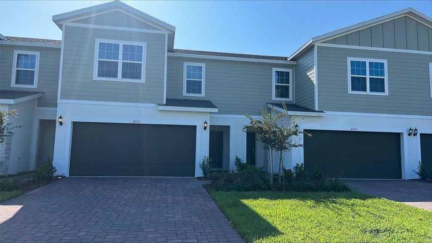 Special Financing Rate and Closing Cost Incentive included! Home can close this year! Our beautiful Move-in ready 2-story Cessna townhome is an open concept plan designed with gatherings in mind.  Large Great Room overlooks covered Rear Lanai. First floor features tile flooring, and kitchen includes 42" cabinets and granite countertops.  Spacious primary suite offers large walk-in closet, and primary bath features dual vanities and frameless glass shower doors.  Around town, there are countless dining, shopping and entertainment options at your fingertips, and with Walt Disney World® Resort and Universal Studios Orlando a short drive away, this is exactly where you’re meant to be.