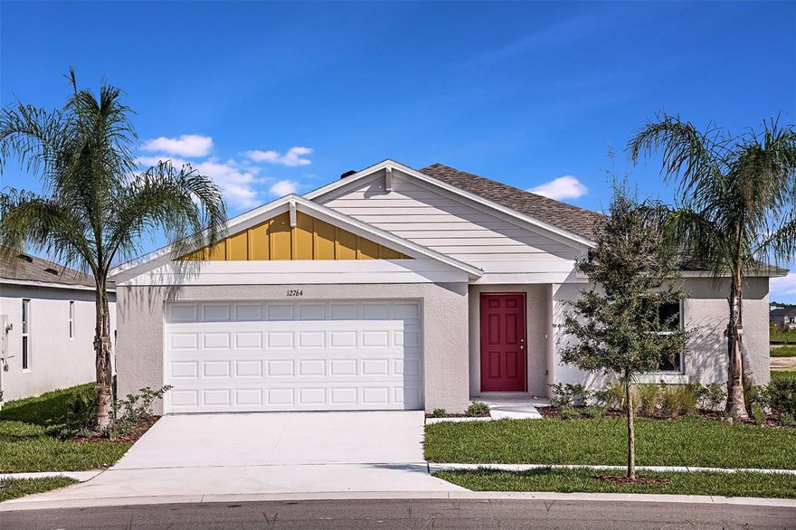 One or more photo(s) has been virtually staged. Under Construction. BELOW MARKET INTEREST RATES with use of Seller's Preferred Lender.
Discover a world of effortless elegance and comfort with the Valeria, a single-story home featuring 4 bedrooms, 2 bathrooms and a 2-car garage. The foyer leads to three bedrooms, a full bathroom, and a convenient laundry room with washer and dryer included. The vaulted-ceilings and open concept living, dining, and kitchen areas are perfect for entertaining or cozy family nights, all enhanced by sleek quartz countertops, stainless steel appliances and luxury vinyl plank flooring. Enjoy seamless indoor-outdoor living with access to the covered lanai through sliding glass doors in the dining area. The owner’s suite is spacious and can easily fit a large bedroom set, the owner's bathroom is impressive with a dual vanity, walk-in shower and an oversized walk-in closet. The smart thermostat with voice control and charming landscaping add to the home’s appeal and practicality.  
Here you’ll enjoy quick access to US-27 and I-4, connecting you to all the best Central Florida has to offer. From everyday essentials to outdoor adventures, you’re just minutes from shopping, dining, and local favorites like Posner Park and Lake Eva Community Park. Enjoy extra value alongside a collection of stylish, open-concept floor plans with modern finishes, curated design packages, and thoughtful features included at no extra cost.
Images shown are for illustrative purposes only and may differ from actual home. Completion date subject to change.
Contact or make an appointment for more details on interest rates.