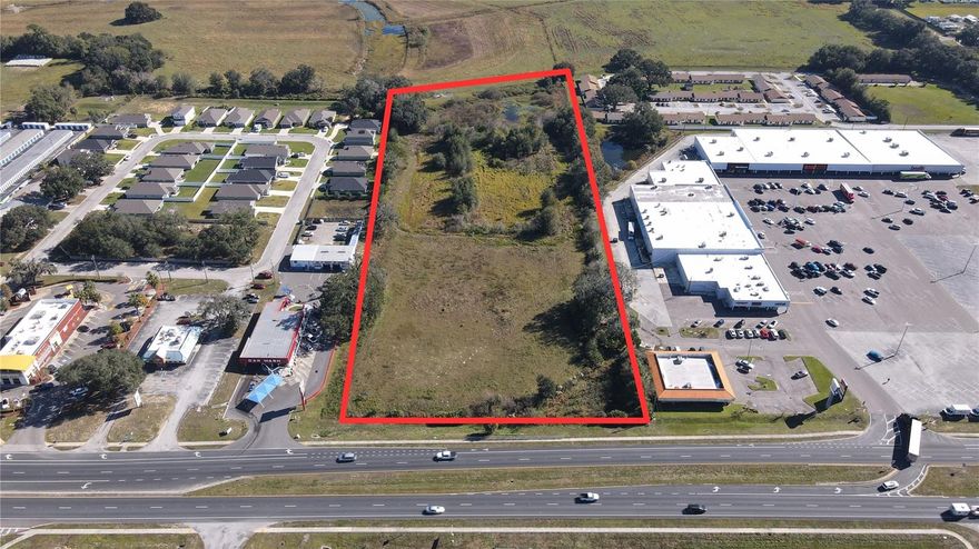 PROPERTY DESCRIPTION
The Delong property is 8.24 acres of vacant commercial land on US 301 in Dade City. It's currently zoned General Commercial and has a future land use of ROR. Utilities are to the site. The AADT is 23,500. Of the 8.24 acres, it's estimated that 2 acres are usable. The usable portion of the property was raised using fi ll from the area that is now drainage/retention.
LOCATION DESCRIPTION
The Delong property is located on the east side of US 301 in Dade City in Pasco County. It's situated between Dade Village Shopping Center and the commercial along Countryside Place. Access is provided via right-in, right-out.
MUNICIPALITY
Dade City
PROPERTY SIZE
8.24 Acres
ZONING
General Commercial
FUTURE LAND USE
ROR (Retail/Offi ce/Residential)