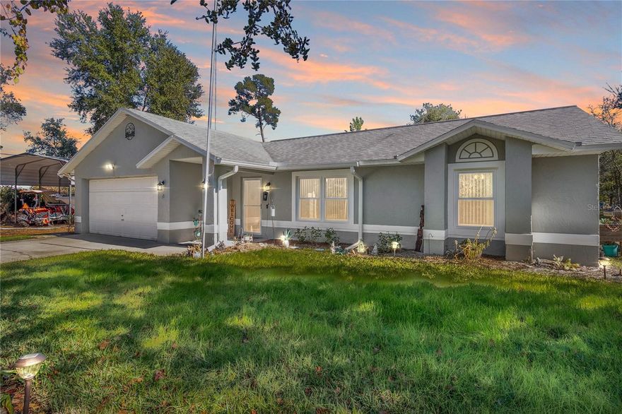 Welcome to your own private slice of DeBary paradise, where space, freedom, and modern comfort come together on an impressive 1.56 acres of beautifully usable land. Tucked away yet perfectly positioned near everything that makes DeBary so desirable, this newly remodeled 3 bedroom, 2 bath home offers 1,521 square feet of stylish living with room to breathe, grow, and truly enjoy the Florida lifestyle.

As you arrive, the long-oversized driveway sets the tone, offering plenty of parking for guests, toys, trailers, or work vehicles. RV owners will appreciate the dedicated RV carport, while hobbyists, entrepreneurs, or weekend tinkerers will fall in love with the outbuildings. In addition to a standard shed, the brand-new oversized 30x30 shed is a showstopper, featuring electricity, two-sided walk-through access, and a covered porch awning that wraps all the way around, creating the perfect space for a workshop, storage for boats or equipment, or even a future entertainment barn.

Step inside the home and you’ll immediately notice the fresh, modern feel. The interior has been thoughtfully remodeled with new flooring flowing throughout the space and a bright, airy kitchen that steals the spotlight with white and gray cabinetry, granite countertops, and sleek stainless-steel appliances. The updates continue with new toilets, new plumbing, a brand-new AC system, double-pane hurricane-resistant windows, and added insulation in the attic designed to keep energy costs down year-round. An indoor laundry room adds everyday convenience, making this home as functional as it is beautiful.

Outside, the property truly shines. There’s plenty of room to roam, garden, play, or relax under the stars. Gather around the fire pit on cool Florida evenings, enjoy the charm of the chicken coop, or simply take in the peaceful surroundings that come with owning over an acre and a half of land. The home is on well and septic and includes a water softener system, offering both efficiency and independence.

Location is the final cherry on top. You’re just minutes from DeBary Elementary, Rob Sullivan Park, and miles of biking and walking trails that wind through Debary. For boating enthusiasts, the St. Johns River boat ramp is right down the road, making spontaneous days on the water a breeze, and when hunger strikes, Swamp House Grill is close enough to become a favorite local hangout.

This is more than just a home, it’s a lifestyle of space, freedom, and modern comfort in one of Central Florida’s most sought-after areas. Come experience all that this DeBary gem has to offer.