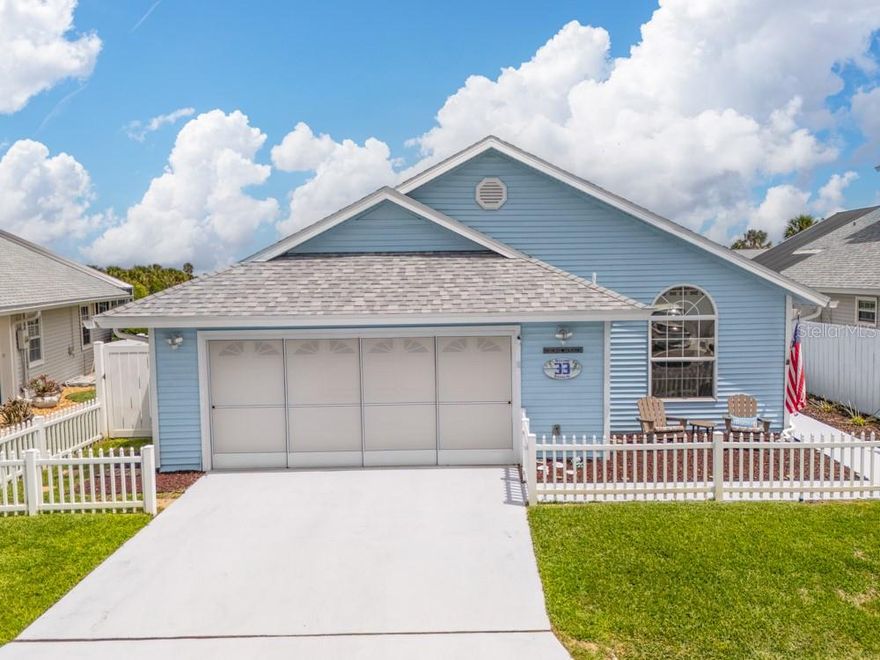 In Sea Colony an Oceanfront GATED community sits this beautiful totally updated home in model home condition. Kick off your shoes put on the flip flops and head to the beach or community pool and spa. Or use your own spa (2025) in the back yard overlooking the water. Relaxation and fun awaits you. Roof 2022, HVAC 2020, H/W heater 2021, Flood Zone X. Appliances 2025, Updated kitchen 2025, New flooring 2024, New bathrooms, Fencing 2023,Sprinkler System 2025, Solar Shield Windows 2020, Interior doors 2022, Water Filtration System 2024, Other updates include new Garage door, screens, front and rear Exterior doors, Plantation shutters/Blinds, Ceilings, Exterior painting. Enjoy the newly updated oceanfront clubhouse offering activities & festivities. Golf courses, Tennis and Pickle ball courts, shopping, restaurants minutes away. ICW 10 minutes from your front door to go fishing, kayaking, boating, St. Augustine is 30 minutes north and Daytona Beach is 30 minutes south for Bike week. IF you are looking for the doll house this is it! Call for a tour soon because this beauty won't last long!