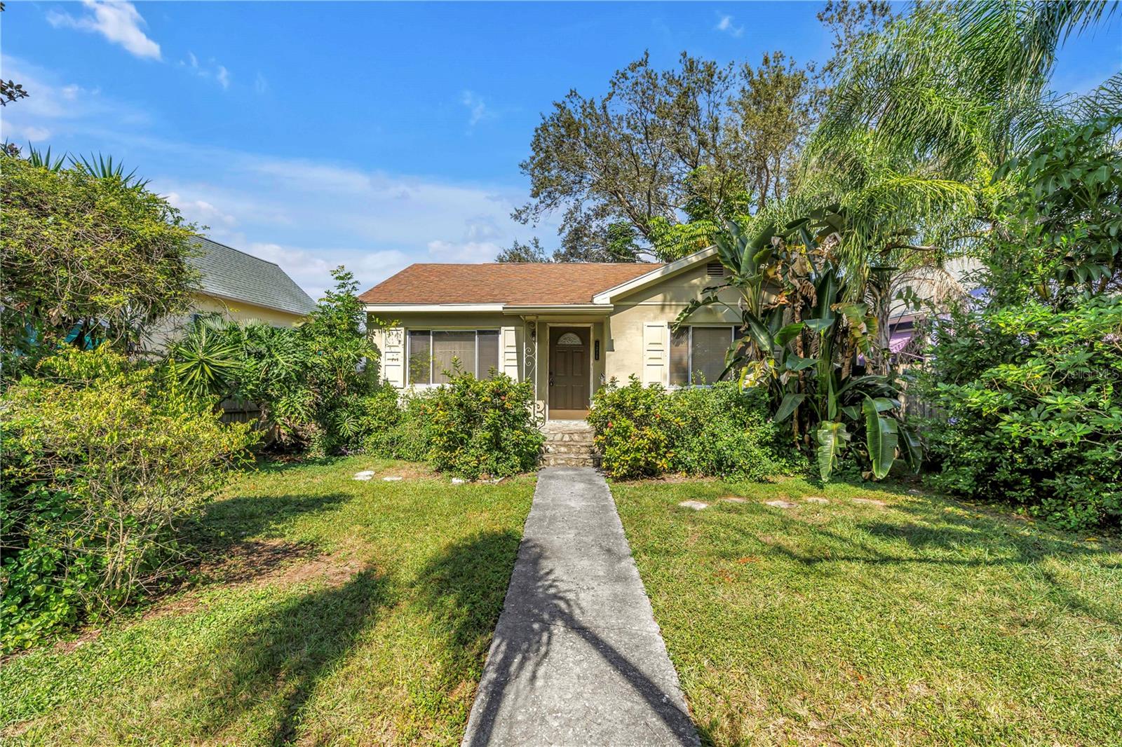 **INVESTOR SPECIAL** Don’t miss this incredible opportunity in the highly desirable Euclid St Paul's neighborhood! This charming single story block construction home features 3 bedrooms and 2 full bathroom with original hardwood floors throughout most of the home. This property is truly a true diamond in the rough, ready for your personal touch to bring it back to life. Situated on a high and dry 46' x 127' NT-2 zoned corner lot, this property offers a spacious backyard with alley access, ideal for adding a pool or constructing a detached garage with an Accessory Dwelling Unit (ADU) thanks to favorable zoning. Enjoy the best of both worlds: a peaceful residential setting within walking distance to Crescent Lake Park, and just minutes to the vibrant downtown St. Pete, with its award winning restaurants, cultural attractions, and the Gulf Beaches. This is a competitively priced opportunity to invest in one of the city’s most beloved historic neighborhoods. Surrounded by new construction homes selling for $1.5M++, this is a competitively priced opportunity where the true value lies in the land and location. Whether you’re looking to renovate and move in, fix and flip, hold as a rental, or tear down and build new, the potential and upside are undeniable. Don’t wait, schedule your private showing today!
