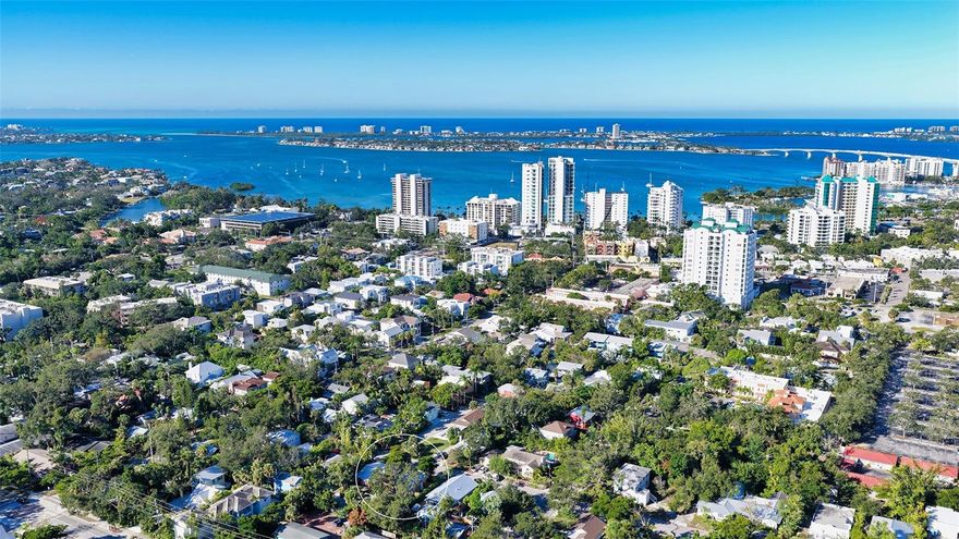 Picture-Perfect Laurel Park Opportunity! Located in one of Sarasota’s most beloved historic neighborhoods, THIS RARE OFFERING OFFERS NOT ONE - BUT TWO CHARMING HISTORIC COTTAGES set on lush, tree-shaded grounds. Just steps to everything downtown Sarasota and the bayfront - this is Laurel Park living at its best. Step inside the Gold Cottage, where classic bungalow charm meets an open, inviting design. With 2 bedrooms and 1 bath, this light-filled retreat flows seamlessly to a spacious tropical courtyard—a truly special gathering space for morning coffee or evenings under the stars. The Turquoise Cottage welcomes you through its screened front porch, perfect for a good book or card games with friends. Inside, you’ll find 3 bedrooms and 2.5 baths - plus a flexible floor plan with private upstairs access—ideal for guests or rental income opportunities. Together, the two cottages offer a total of 5 bedrooms and 3.5 baths and are offered turnkey furnished, ready to enjoy with family, friends, or tenants.  This property offers a unique mix of old and new - with updated baths, appliances and AC's - in a setting that has a vintage charm of yesteryear and tree-lined streets with a true neighborhood vibe.  Enjoy the convenience of natural gas, wood floors, open kitchens and separate laundry. A peaceful and tropical lot in this historic neighborhood is a rare find. No HOA, not in a flood zone, no storm damage plus the city rental rules support flexibility - making this property ideal as an investment, full-time home, or seasonal retreat. Live in one cottage and rent the other—or create a multi-generational sanctuary just steps from everything Sarasota has to offer.  Walk to shopping, dining, weekly farmers market and cultural events.  A great Florida lifestyle!
