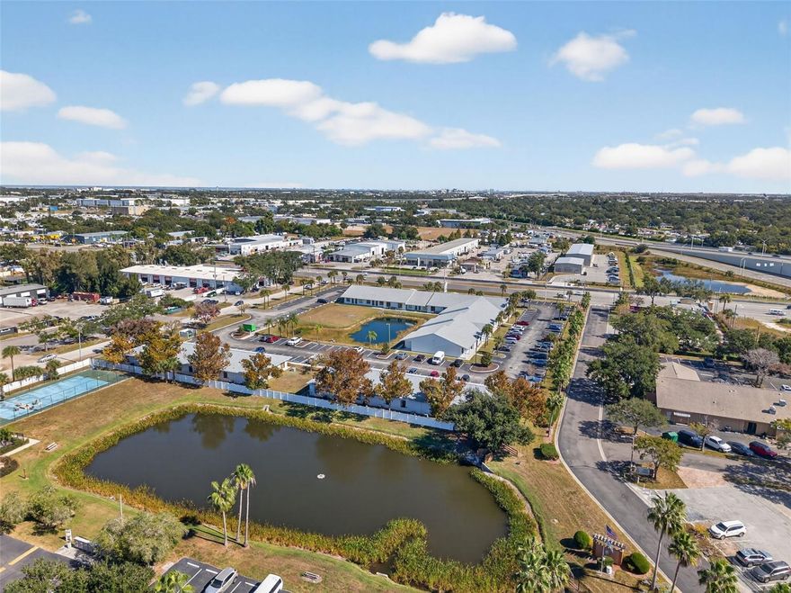 Park Village North is located in Mid-Pinellas County location with easy access to I-275- Tampa, St. Petersburg, Clearwater, Beaches, and central to one of the most densely populated counties in the state. Averaging 47,000 vehicles per day, PVN, sits on 4.5 acres of premium single story 2005 block construction commercial office-medical-retail space. Many upgrades include: 208+ paved and striped parking lots, new roofs in 2022 on all buildings, new modern tile and plumbing fixtures in common area bathrooms, landscape, pest control, pond and drainage improvement, and drainage improvement. Located in a non-flood zone, PVN currently has 800sqft individual suites to 6,000sqft built out space available. The majority of suites have been freshly painted, feature commercial carpet or waterproof luxury plank flooring, newer LED lights, newer central hvac systems, partial- full builds out available, plumbing fixtures, metered separate for electric. CAM monthly fee includes sewer, water, trash, landscaping, irrigation, exterior painting, pressure washing, parking lot paving/upkeep, pond retention area, exterior pest and termite control ,common area bathrooms, and management.