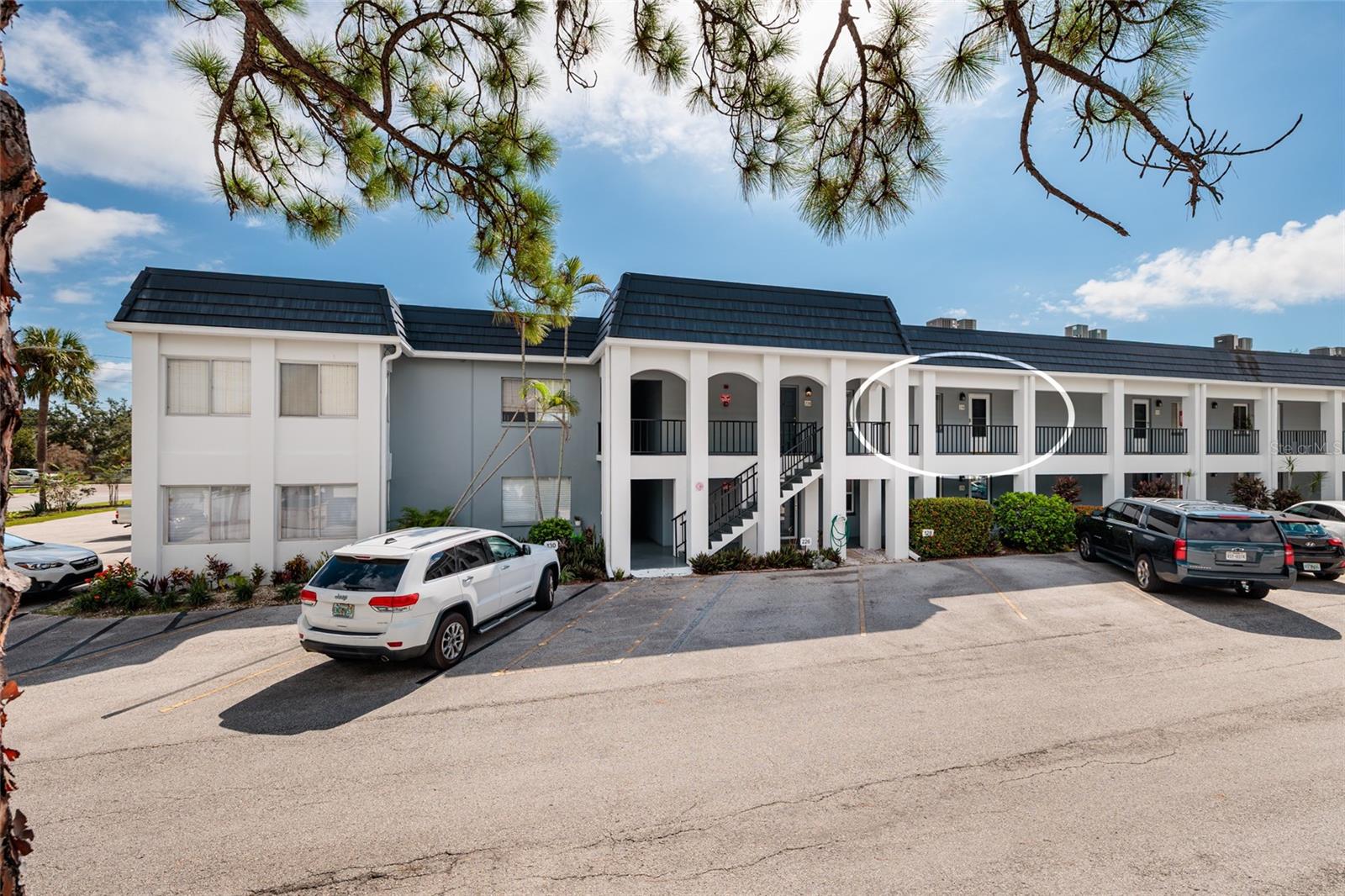 BEAUTY in Barcley Estates ~ a 55+ COMMUNITY in St. Petersburg. Barcley Estates Condominiums are known for its excellent location. LOCATION, LOCATION, LOCATION! FALL in LOVE with this ADORABLE 1 bedroom and 1 bathroom 2nd floor condo in Barcley Estates, one of the most sought after condo communities in St. Petersburg! Barcley Estates is a well-maintained 36 unit community. YOU will LOVE this CHARMING home! Pull up to LUSCIOUS landscape and BEAUTIFUL curb appeal. FALL in LOVE with the BEAUTIFUL exterior and be immediately drawn to the CHARM of this home. As you enter through the FRONT DOOR of the home you will LOVE the OPEN FLOOR PLAN. ENJOY the SPACIOUS open living room/dining room ~ you will LOVE entertaining in this home. The SPACIOUS kitchen has a convenient pass-through window which makes serving and entertaining easy ~ also allowing the chef to be part of the activity! This home is open and inviting! LOVE the LIGHT and BRIGHT SUNROOM/BONUS Room, which is the perfect peaceful spot to enjoy garden and pool views, enjoy your morning coffee, or RELAX with a book! YOU WILL ABSOLUTELY LOVE it and it's PERFECT for ENTERTAINING! This home offers a large primary bedroom with a large walk-in closet, separate dressing area, and en-suite bathroom. This perfect condo has everything you could ever want ~ a newer roof (2019), NEW INTERIOR PAINT (2025), exterior paint (2022), front row assigned parking spot, and much more! Come enjoy this quaint PEACEFUL condo in Barcley Estates ~, which is one of the BEST locations offering quick access DOWNTOWN St. Petersburg and TAMPA, all the BEACHES, airports, interstates, shopping, and restaurants. YOU will LOVE this MAINTENANCE FREE Community with a BEAUTIFUL Clubhouse, GORGEOUS HEATED pool (renovated in 2021), shuffleboard courts, shaded gazebos (2023), and updated elevator (2023). YOU MUST SEE this little bit of Florida Paradise!**These condo's did NOT experience any flooding!**