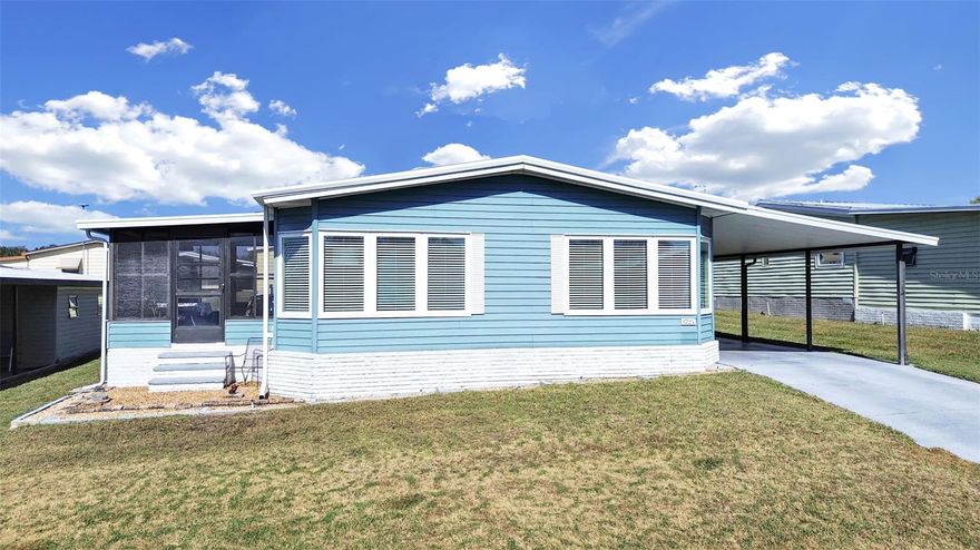 WELCOME to this very well maintained 2 bedroom, 2 bathroom home in the 55+ community of Foxwood Lake Estates where you OWN THE LAND!  Plenty of space for you and your guests whether you're relaxing in the living room or the attached Florida room!  You'll love the over-sized bedrooms as well and it comes fully furnished!!  Lots of natural light, newer laminate flooring, metal roof-over in 2016 (40 year life span) new AC in 2018 and replacement windows!!  The main items are taken care of, just unpack your suitcase and settle in, Florida living is waiting for you!  This active community is perfectly located near I-4, shopping, restaurants, 35 miles from Disney World and all of Orlando's attractions or a short drive to Tampa and the gulf coast beaches!!  Lots of things to do in this community, come and tour the large clubhouse, game room, billiards room, sauna, fitness center, library, large heated pool, hot tub, pickle ball court, shuffle board courts, bocce ball courts, basketball hoop, paved walking path around the lake and so much more!! Lots of events happening here like pot-luck dinners, entertainment series, dances, Wednesday morning coffee, raffles, bingo, zumba, pilates, line dancing lessons, pool aerobics, golf cart parades and many holiday celebrations! Schedule your showing today!