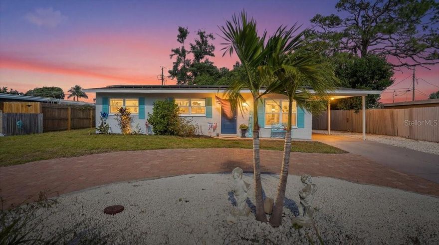 Welcome home to easy Florida living in the desirable waterfront community of Bayshore Gardens. This solid block residence has been thoughtfully improved to provide comfort, efficiency, and long-term peace of mind, all while being conveniently located near IMG Academy, the State College of Florida, everyday shopping and dining, and the area’s renowned Gulf beaches.

Recent capital improvements include a newer roof and air conditioning system (2019), impact-resistant windows and front entry door, a 2020 water heater, and newer solar panels designed to reduce energy costs year-round. Large trees have been removed, and the property experienced no storm-related damage, adding an extra layer of confidence for the next homeowner.

Inside, the home is filled with natural light and features an open, welcoming floor plan. The updated kitchen is equipped with granite countertops, soft-close cabinetry, and stainless-steel appliances, making it both functional and stylish. Both bathrooms have been renovated, and the primary suite offers a walk-in closet and a private en-suite bath. A flexible bonus room provides options for a home office, dining area, or playroom, and dedicated laundry area.

Step outside to a fully fenced backyard designed for relaxation and entertaining, complete with a gazebo and storage sheds for all your outdoor needs.

Bayshore Gardens is known for its active lifestyle and exceptional amenities, all supported by a low annual fee of $417 (included in property taxes). Residents enjoy access to a Jr. Olympic-sized swimming pool, private marina with boat ramp, fishing pier with cleaning station, pickleball courts, playground, picnic areas, ball field, and a beautifully updated recreation hall available for private gatherings. A variety of social club, including boating, gardening, and woodworking.
THIS IS THE ONE!