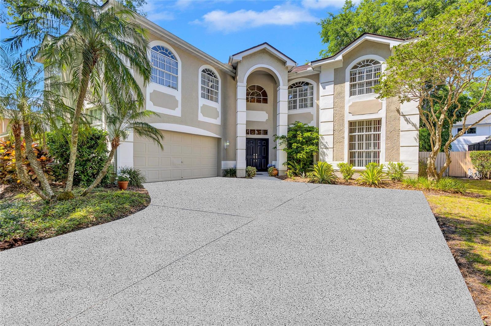 Rental investment single family pool home. Currently tenant occupied for $4240 per month from July 2025 to July 2026. The lease is renewable. VALUE PRICED POOL HOME UNDER $173 PER SQ FT IN PREMIER HUNTER'S GREEN GOLF & COUNTRY CLUB COMMUNITY! Also available for lease purchase and seller financing with 20% down payment. This stunning Brighton floor plan with bonus room is beautifully maintained, spacious and cheerful due to the natural sunlight pouring through the many windows. Home Features 5 Bedrooms ,3 Bathrooms, 3,700 Sq. Ft. - all bedrooms are located on second floor. Bonus Room (500 sq. ft.) with double closets ideal for a playroom, 5th bedroom, media room, or gym! The chef's kitchen is spacious and has more than ample cabinetry, granite counters, three pantries, stainless steel appliances, cooking island, built-in desk, breakfast bars, and informal dining space. Elegant living spaces include formal dining & living rooms with hardwood flooring plus a first-floor office with French doors. The master suite is grand and includes a sitting area, his & hers walk-in closets, and an ensuite bathroom with exquisite onyx counter, double vanity, jetted garden tub and separate shower. Secondary bathroom has double vanity and Cabrerra marble countertops. Whole house filtration system and water softener. Neighborhood streets lined with breathtaking canopy of majestic oak trees. Experience an unparalleled lifestyle within the 24-hour manned gates of Hunter's Green and an abundance of amenities, including parks, playgrounds, basketball courts, soccer field, lighted tennis and pickleball courts, volleyball and baseball fields, an off-leash dog park, dedicated biking lanes, and a scenic jogging trail complete with a 15-station exercise circuit. Enjoy leisurely afternoons at the picnic areas or explore the adjacent 17,000-acre Flatwoods Preserve, a haven for nature lovers and outdoor enthusiasts. Conveniently located within walking distance is a highly rated elementary school, making this the perfect home for families. For those seeking an elevated club experience, Hunter's Green Country Club offers optional membership, granting access to an 18-hole Tom Fazio-designed golf course, world-class tennis courts, a state-of-the-art fitness center, a resort-style pool, and fine dining facilities. Don't miss the opportunity to call this incredible community home! Realtor/owner.