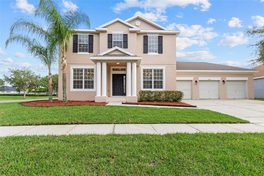 Property is currently offered for both SALE and LEASE! Availability may be subject to change based on status. Welcome to your beautiful lakefront property in Kissimmee! Discover this stunning 5-bedroom, 3-bathroom waterfront home located on a desirable corner lot with a park right across the street. This beautifully updated property offers peace of mind with a 4-year-old roof and newer AC units still under warranty. Inside, you'll find new flooring throughout the house, complemented by stylish recessed lighting and elegant chandeliers in every room. The fully remodeled kitchen boasts brand new appliances, while the bathrooms feature all-new tiles and fittings. The master bedroom includes a large walk-in closet and a new bathroom with a walk-in shower, tub, dual sinks, granite countertops, and new tiles. As you move up to the first floor, you'll be welcomed by a newly updated staircase with modern tiles. Here, you'll find 3 additional bedrooms, each with walk-in closets, and a spacious loft. The loft is versatile and can be used as a gaming room or converted into a theater. Additional upgrades include newer doors with updated locks and hinges, a newer irrigation system, and fresh sod in the front yard. Complete with a washer and dryer, this home combines modern convenience with charming curb appeal. Located in the heart of Kissimmee, this home offers easy access to nearby attractions, including world-famous theme parks like Disney World, Universal Studios, and SeaWorld. Shopping, dining, and entertainment options are just minutes away, with The Loop and Lake Buena Vista Factory Stores close by. For outdoor enthusiasts, nearby Shingle Creek Regional Park offers trails, kayaking, and wildlife viewing. This home’s perfect location ensures that everything you need is within reach. Don’t miss out on this beautiful lakeview home! Schedule your showing today!