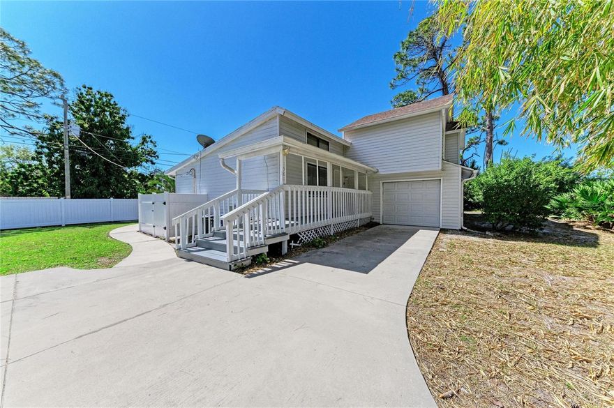 Prime South Venice gem – just ONE BLOCK from the South Venice Beach Ferry! This recently renovated 3-bedroom, 2-bath home offers 1,400 sq ft of fully furnished, turnkey coastal living with easy access to your semi-private beach via the community ferry (resident pass available through the South Venice Beach Endowment Trust for $200 annually).
Major recent updates include: brand-new siding (2023), gorgeous new floors (2022), fresh roof (2018), ALL NEW interior paint (2022), and a stunningly renovated kitchen that's perfect for family gatherings or entertaining after beach days.
Step inside to soaring high ceilings and an open-concept layout that feels spacious yet cozy and welcoming. The master suite upstairs provides a private retreat with en-suite bath and individual temperature controls.
Outside, enjoy added privacy and space with an extra-deep driveway that easily accommodates your RV, boat trailer, or multiple vehicles. No HOA fees mean freedom and low maintenance!
The home is sold fully furnished and completely turnkey — move right in or start enjoying it immediately with everything you need already in place!