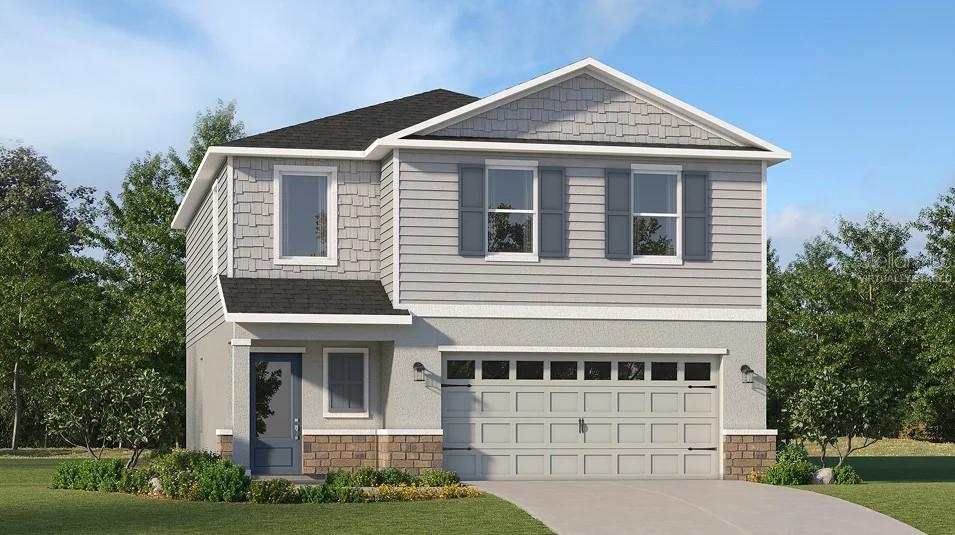 One or more photo(s) has been virtually staged. Under Construction. This expansive two-story Columbus has a well-designed layout, featuring a first floor dedicated to shared living and entertaining. The open concept design seamlessly connects the kitchen, dining room and family room, with a patio extending the interior space outdoors. Upstairs, a spacious loft separates the three secondary bedrooms from the serene owner's suite. Completing the home is a convenient two-car garage. Wynnstone is a lovely family friendly community of new single-family homes located in Davenport, FL. This amenity-rich community will include: Pool, Clubhouse, Gazebo, Playground, Walking Trail, and Dog Park. Wynnstone is what you have been waiting for. Close proximity to Advent Health Heart of Florida, Posner Park (for restaurants and shopping). There are major roads like 27 and I-4 for quick trips to Orlando and the theme parks.