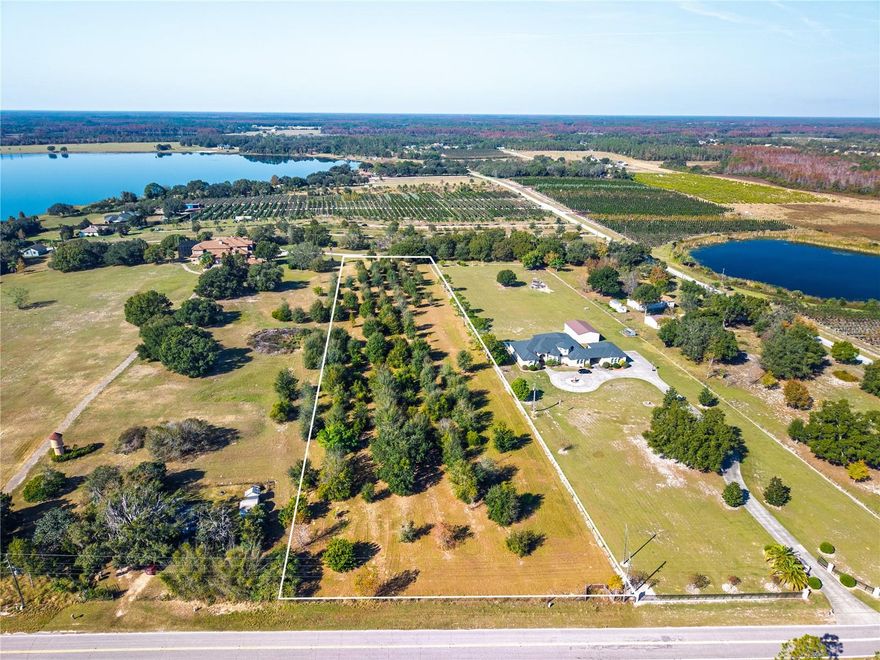 Embrace this rare opportunity to own five acres of vacant land surrounded by ornamental nurseries, orange groves and custom lakefront homes on the private Kirkland Lake. Property was formerly used as an orange grove and does meet current density requirements, allowing for a home to be applied to be built on it. Build at your pace with your preferred builder. No HOA or CDD. Close to major highways, amenities, theme parks and about an hour away from Orlando International Airport.