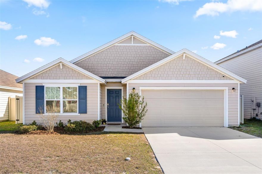Welcome to this move-in-ready, one-story home in Avalon Woods featuring 4 bedrooms and 2 bathrooms in a desirable split-bedroom layout. The open-concept design maximizes living space, with a well-appointed kitchen overlooking the living area, dining space, and covered lanai—ideal for everyday living and entertaining. The kitchen includes all appliances: Stainless Steel refrigerator, electric range, dishwasher, and microwave. The private owner’s suite is tucked away at the rear of the home and offers a large bathroom and walk-in closet. Two secondary bedrooms share a full bathroom, while the fourth bedroom is conveniently located near the laundry room, which includes a washer and dryer. Additional highlights include a fenced backyard, window coverings throughout, and all appliances conveying—making this home truly move-in ready. Ideally located near the Easton Newberry Sports Complex, residents will enjoy easy access to outdoor recreation, while shopping, dining, and all that Newberry has to offer are just minutes away. Avalon Woods is 10 minutes west of the popular Jonesville area and 24 minutes to the University of Florida! This nearly new home perfectly combines space, style, and location.