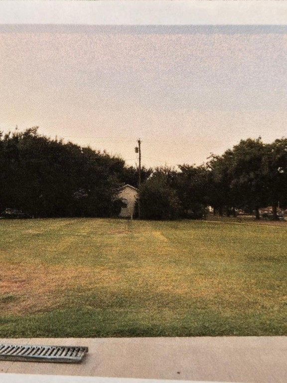 View of yard at dusk
