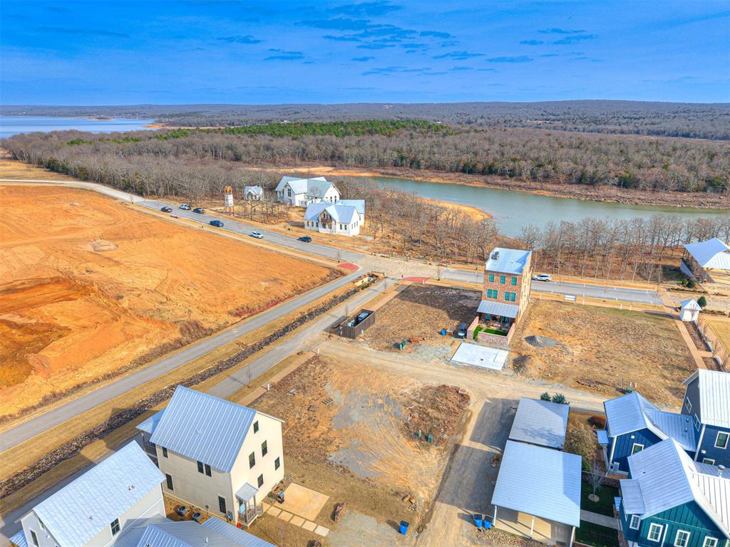 Drone / aerial view of a nearby body of water