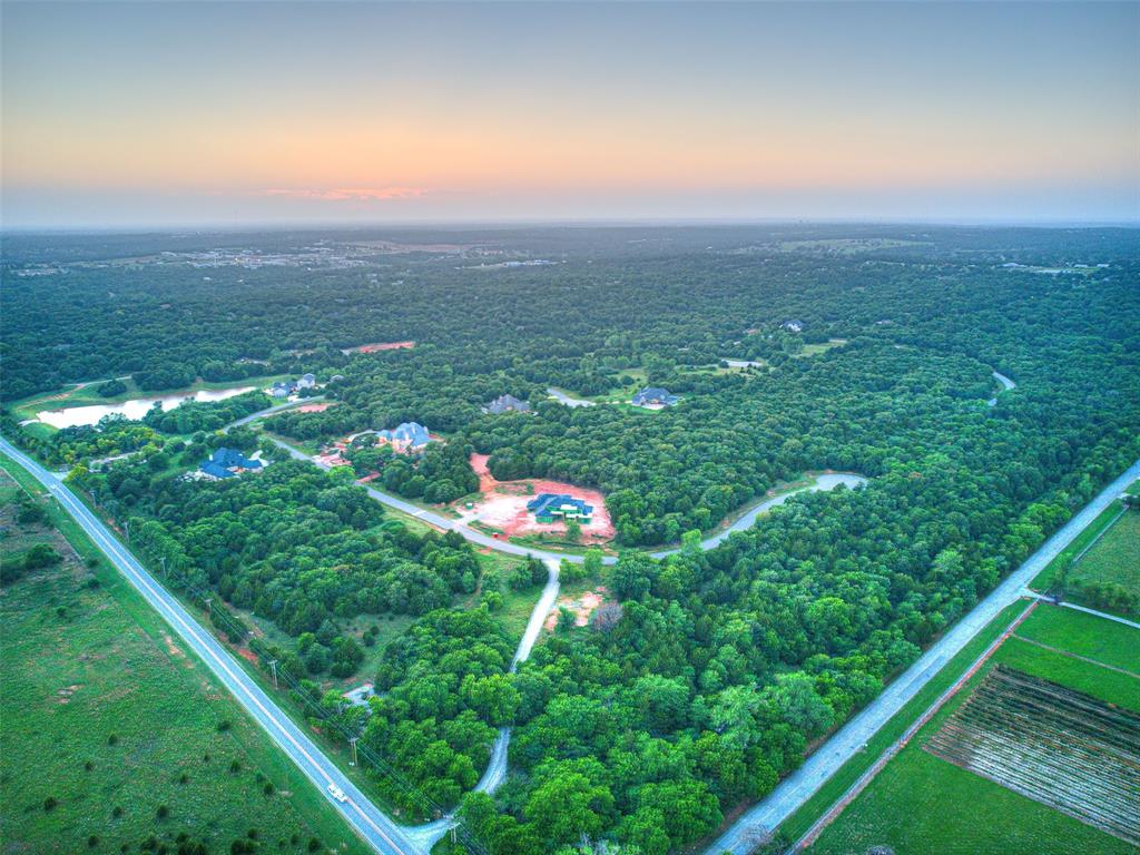 View of aerial view at dusk