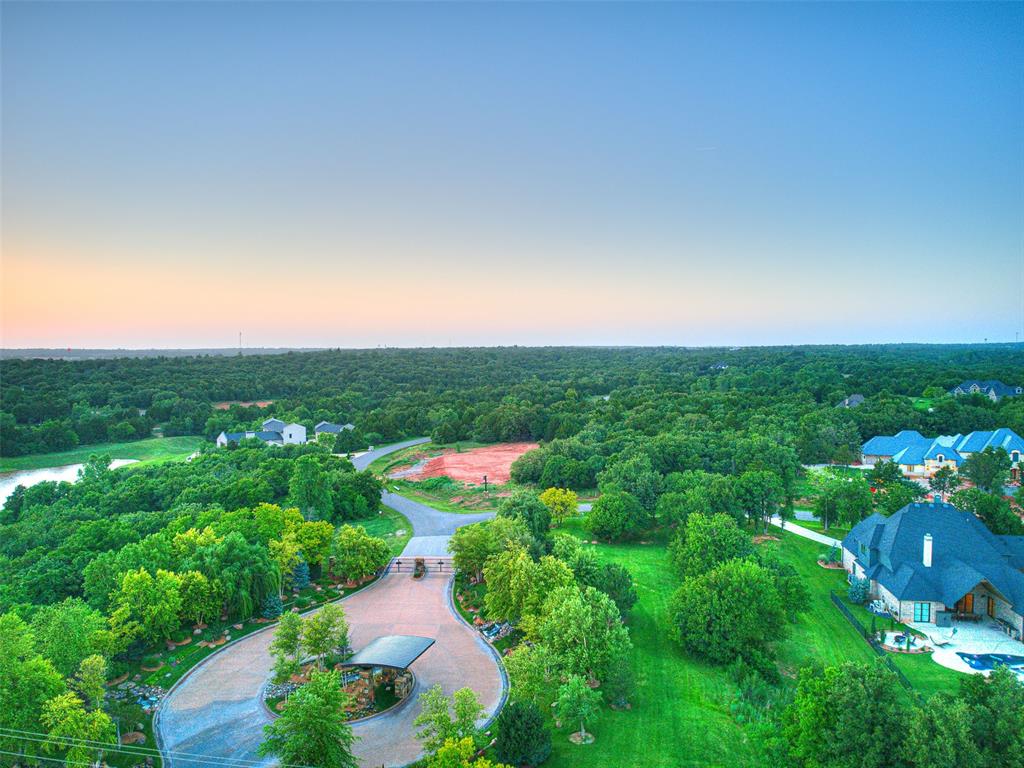 View of aerial view at dusk