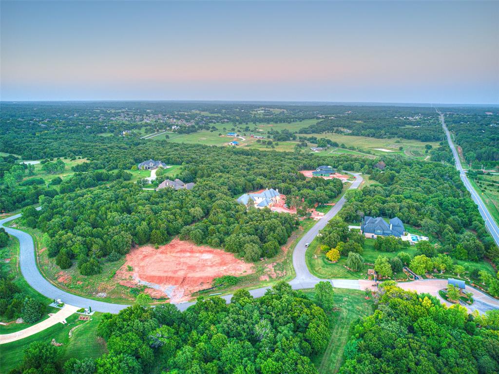 View of aerial view at dusk