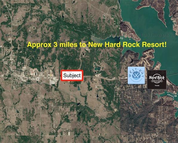 Aerial map of property and surrounding area